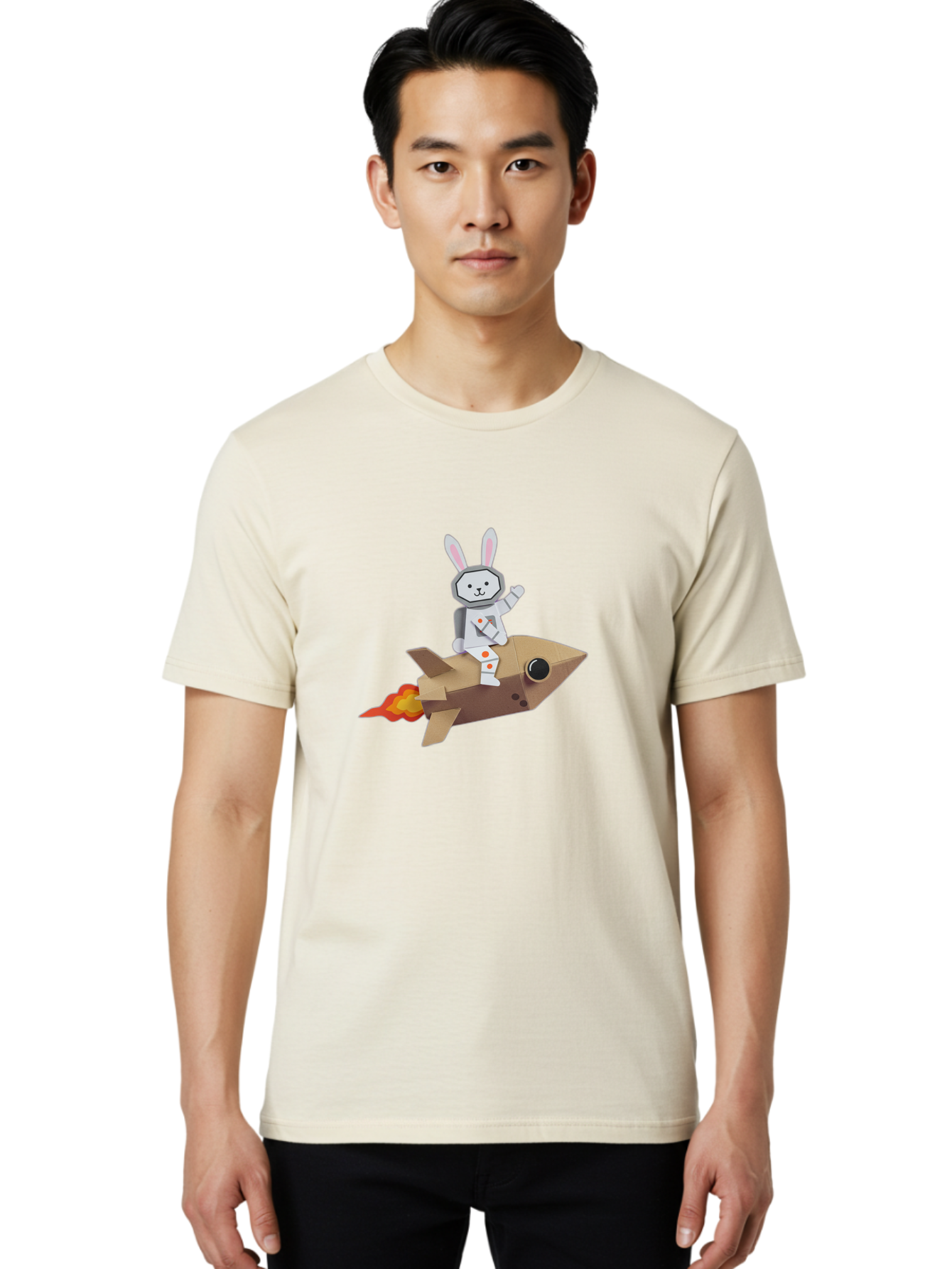 Paper-Bunny-Astronaut Men'S Graphic Tee, 100% Cotton, Comfortable Casual Summer Wear, Machine Washable, Vintage Camera, Old Camera, Antique Camera, Black Camera, Classic Photography, Photography Equipment, Nostalgic Device, Film Camera, Bai202