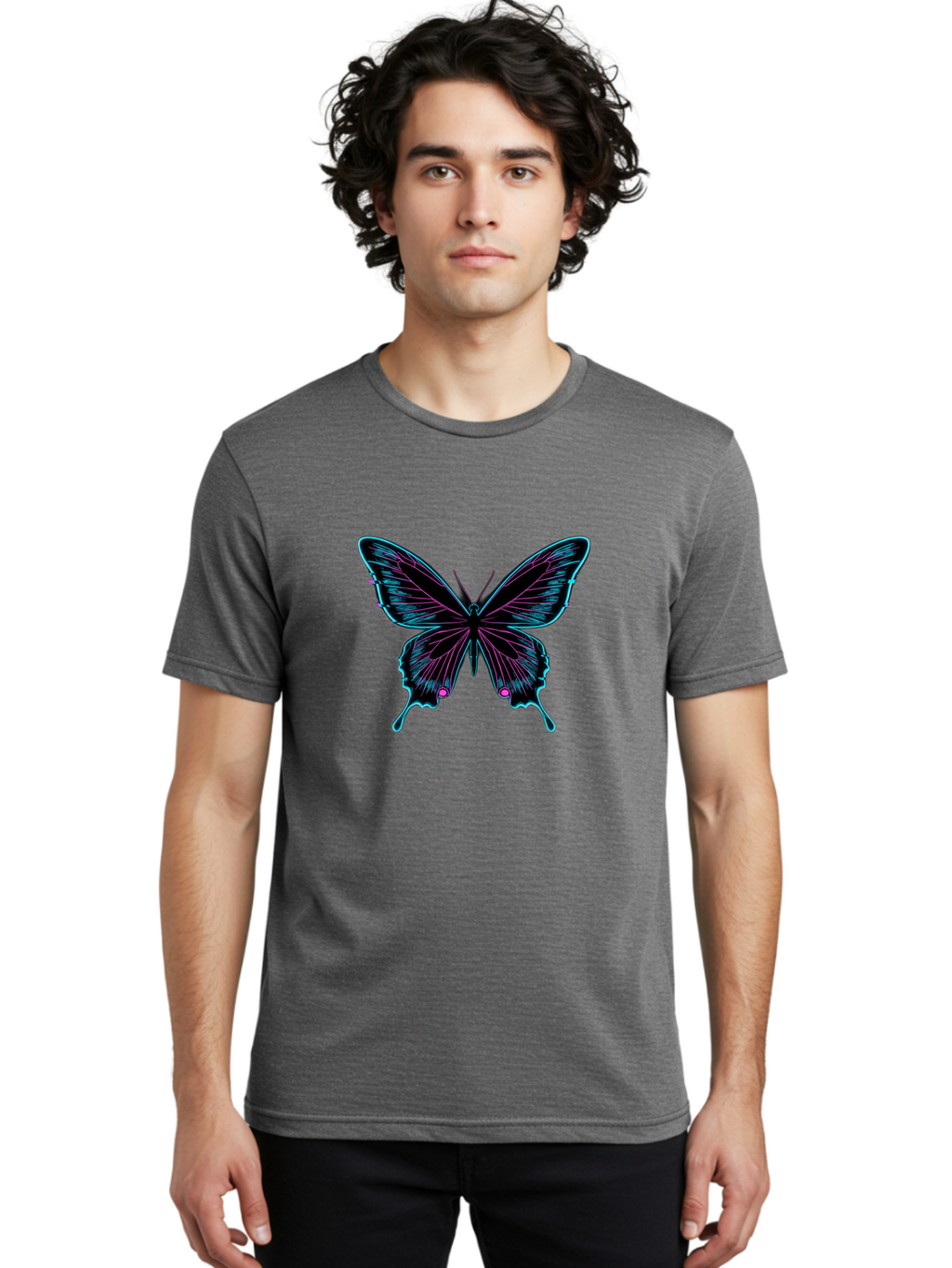 Papilio-Palinurus Men'S Graphic Tee, 100% Cotton, Comfortable Casual Summer Wear, Machine Washable, Vintage Camera, Old Camera, Antique Camera, Black Camera, Classic Photography, Photography Equipment, Nostalgic Device, Film Camera, Camera Art Bai203
