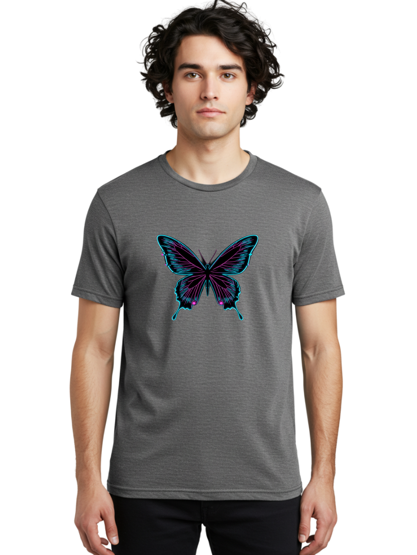 Papilio-Palinurus Men'S Graphic Tee, 100% Cotton, Comfortable Casual Summer Wear, Machine Washable, Vintage Camera, Old Camera, Antique Camera, Black Camera, Classic Photography, Photography Equipment, Nostalgic Device, Film Camera, Camera Art Bai203