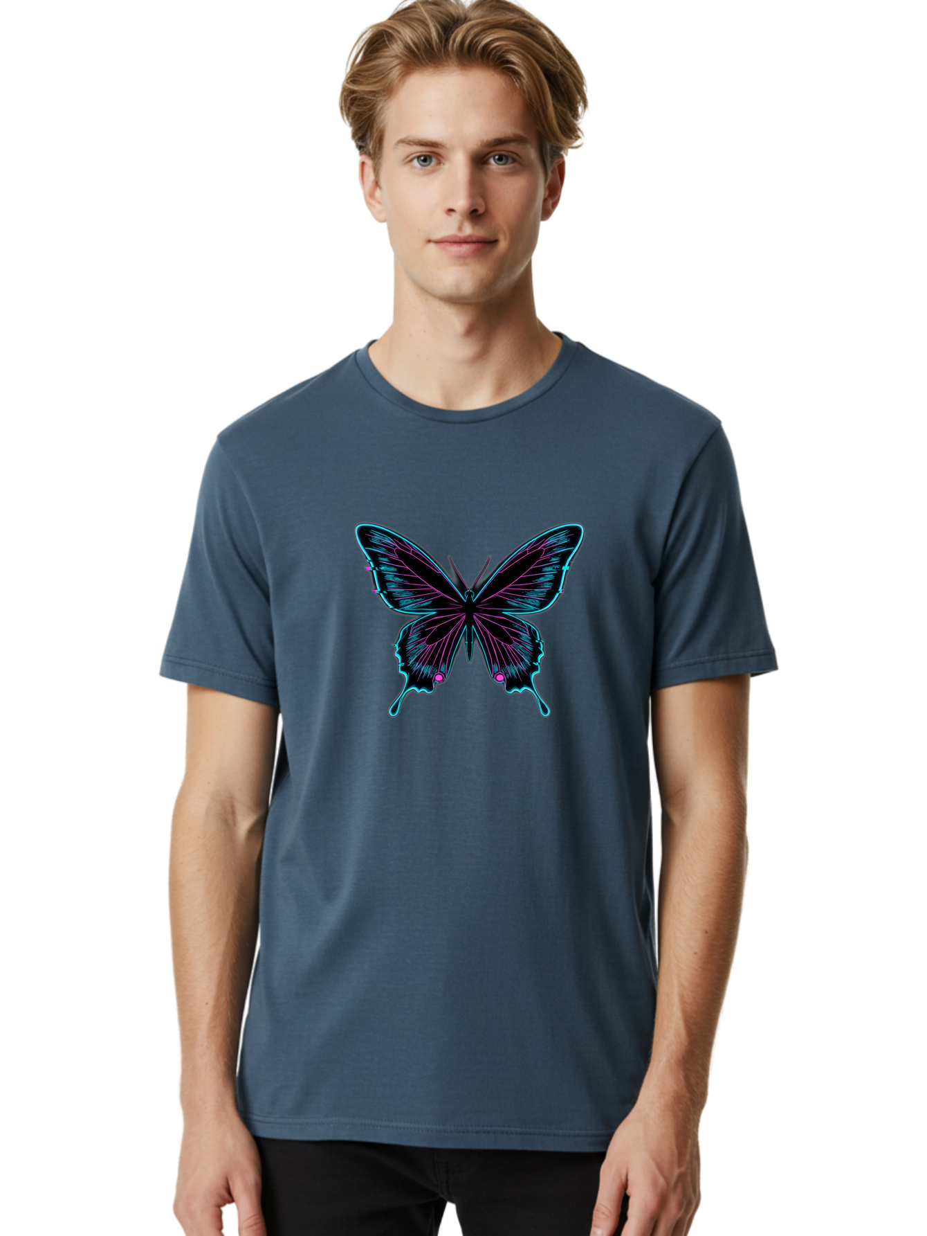 Papilio-Palinurus Men'S Graphic Tee, 100% Cotton, Comfortable Casual Summer Wear, Machine Washable, Vintage Camera, Old Camera, Antique Camera, Black Camera, Classic Photography, Photography Equipment, Nostalgic Device, Film Camera, Camera Art Bai203