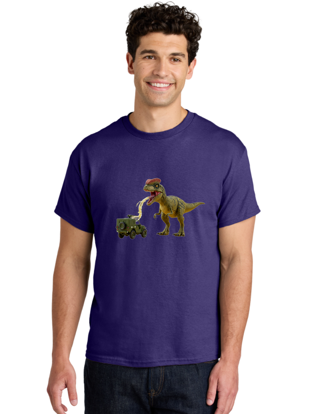 Parasaurolophus-Eating-Military-Vehicle Men'S Graphic Tee, 100% Cotton, Comfortable Casual Summer Wear, Machine Washable, Vintage Camera, Old Camera, Antique Camera, Black Camera, Classic Photography, Photography Equipment, Nostalgic Device, Bai206