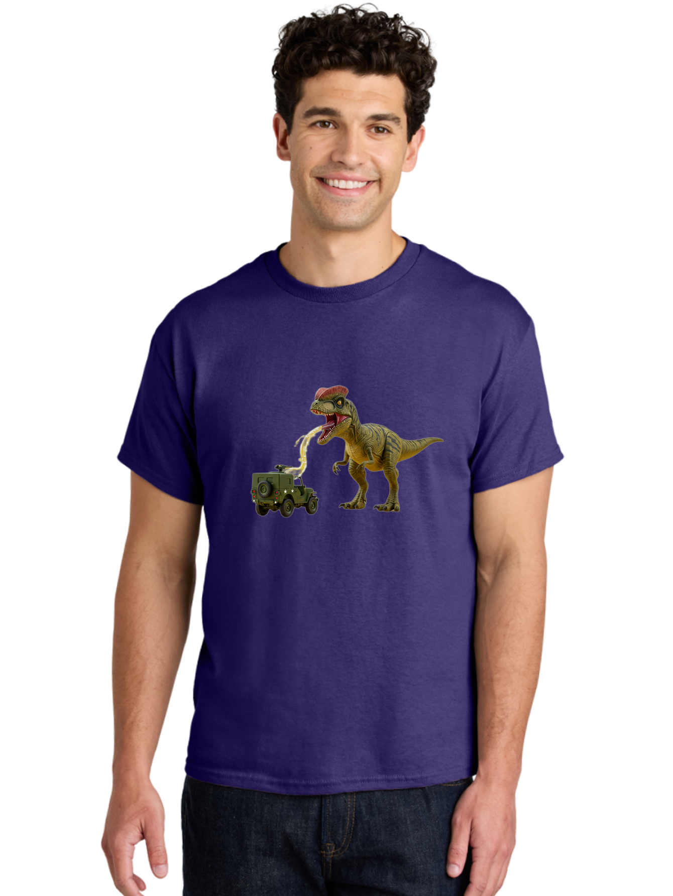 Parasaurolophus-Eating-Military-Vehicle Men'S Graphic Tee, 100% Cotton, Comfortable Casual Summer Wear, Machine Washable, Vintage Camera, Old Camera, Antique Camera, Black Camera, Classic Photography, Photography Equipment, Nostalgic Device, Bai206