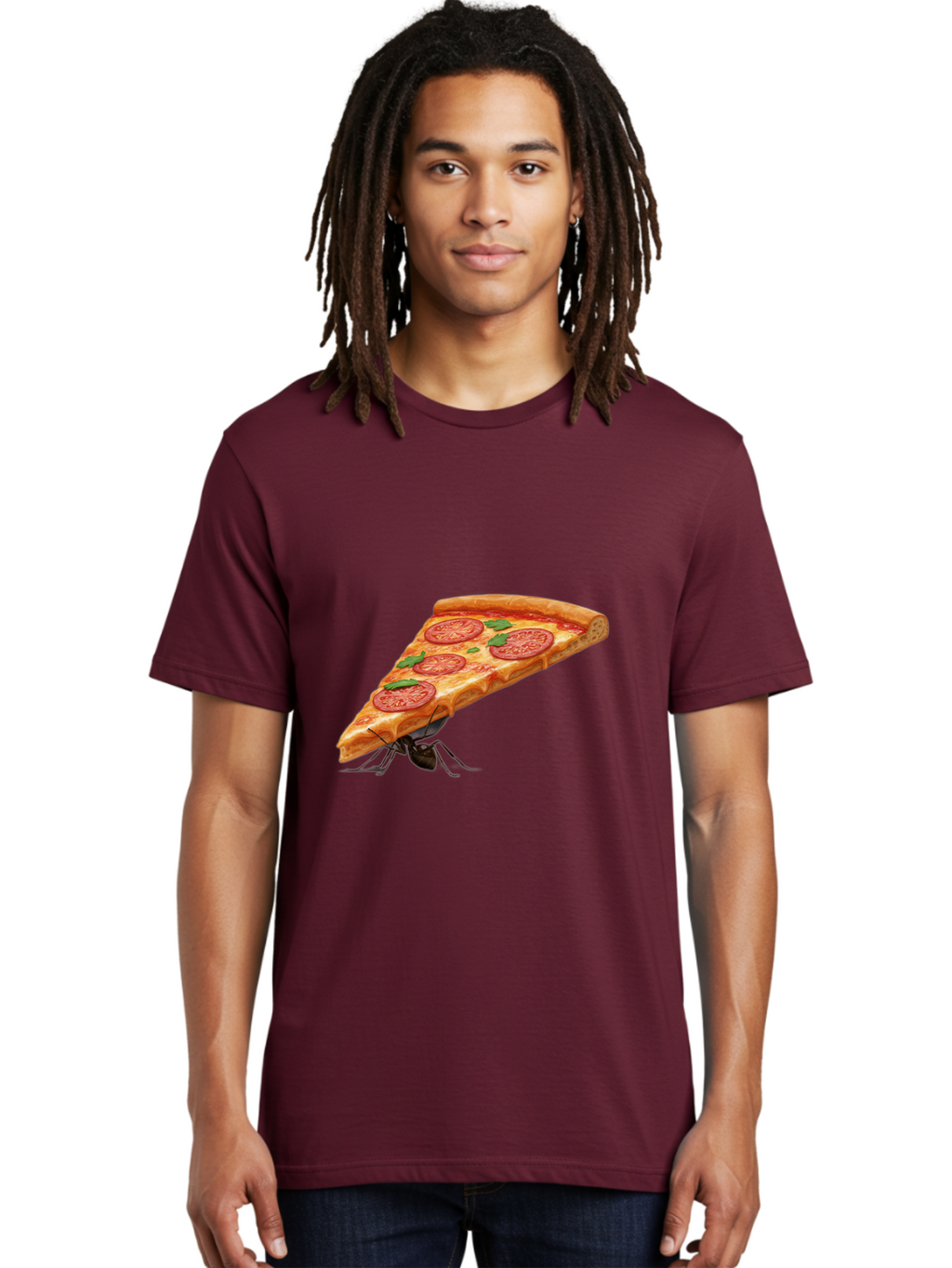 Pizza-Slice-With-Ant Men'S Graphic Tee, 100% Cotton, Comfortable Casual Summer Wear, Machine Washable, Vintage Camera, Old Camera, Antique Camera, Black Camera, Classic Photography, Photography Equipment, Nostalgic Device, Film Camera, Bai229