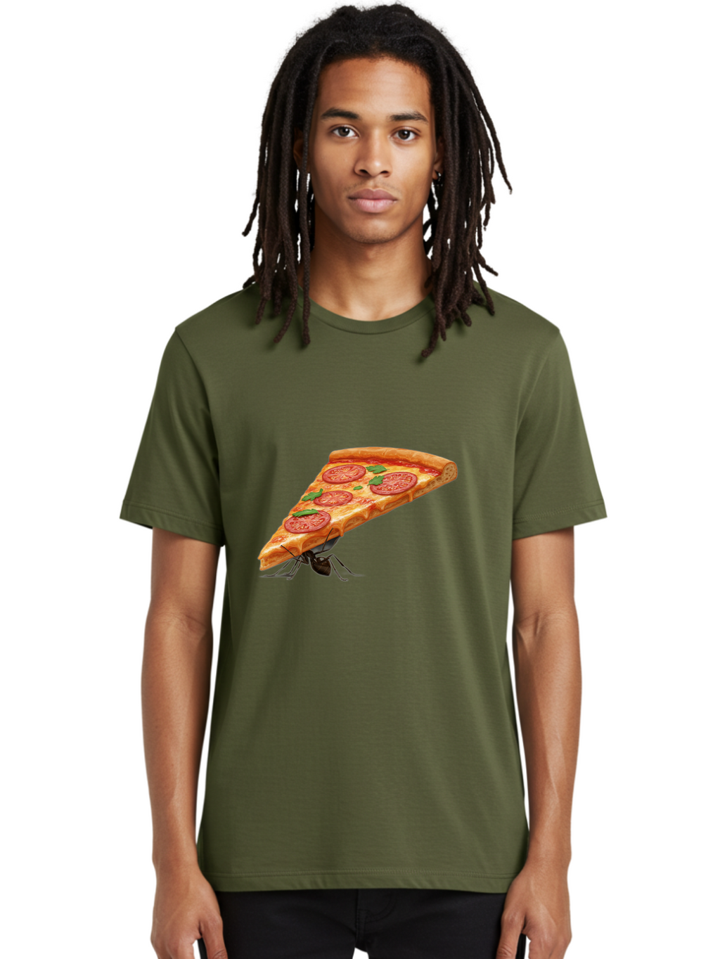 Pizza-Slice-With-Ant Men'S Graphic Tee, 100% Cotton, Comfortable Casual Summer Wear, Machine Washable, Vintage Camera, Old Camera, Antique Camera, Black Camera, Classic Photography, Photography Equipment, Nostalgic Device, Film Camera, Bai229