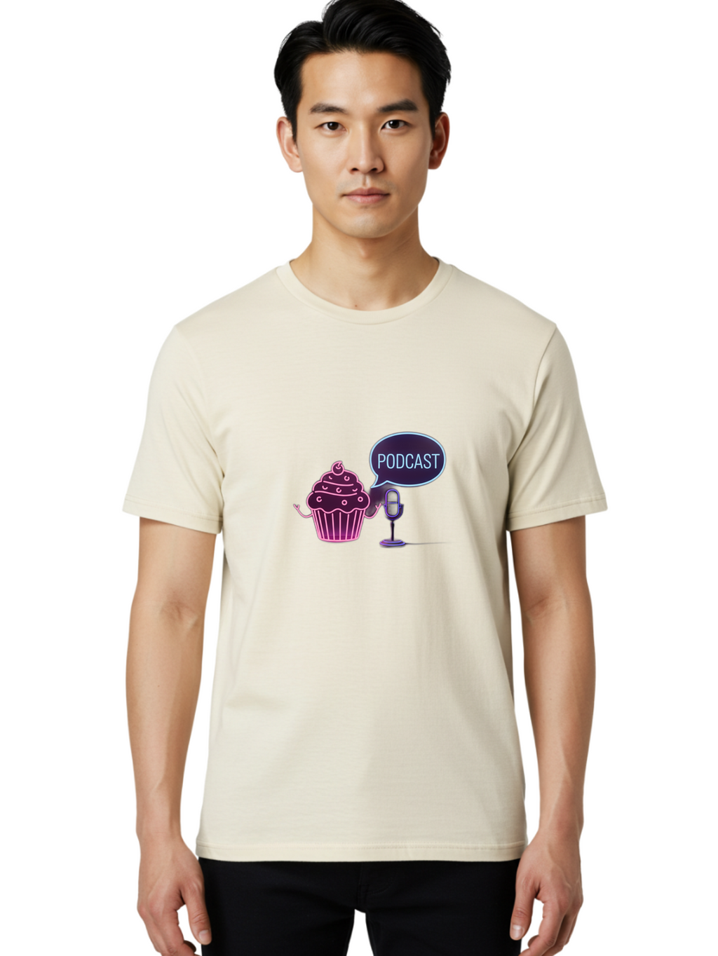 Podcast-Cupcake Men'S Graphic Tee, 100% Cotton, Comfortable Casual Summer Wear, Machine Washable, Vintage Camera, Old Camera, Antique Camera, Black Camera, Classic Photography, Photography Equipment, Nostalgic Device, Film Camera, Camera Art Bai230