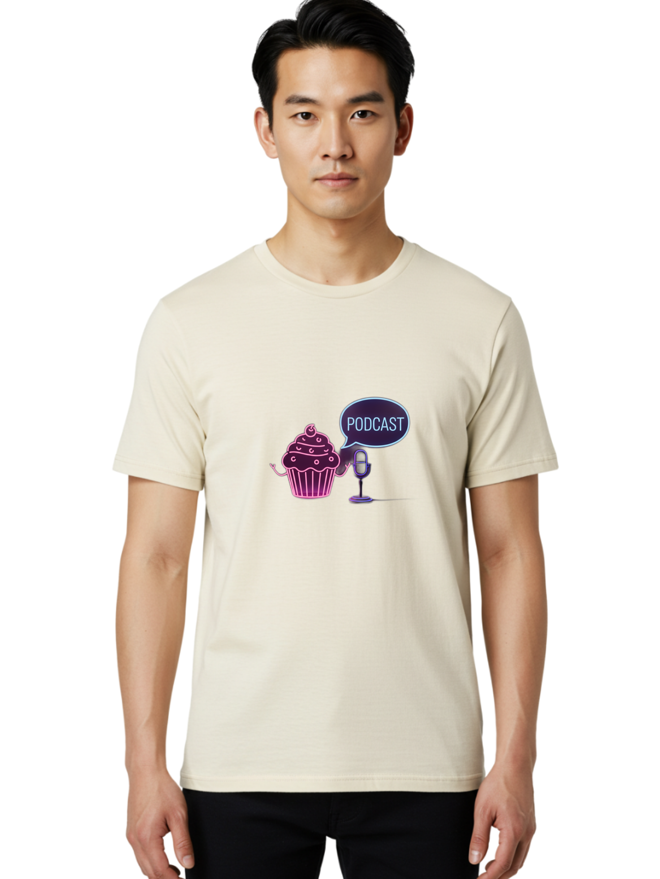 Podcast-Cupcake Men'S Graphic Tee, 100% Cotton, Comfortable Casual Summer Wear, Machine Washable, Vintage Camera, Old Camera, Antique Camera, Black Camera, Classic Photography, Photography Equipment, Nostalgic Device, Film Camera, Camera Art Bai230