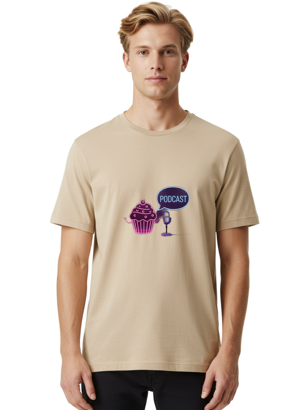 Podcast-Cupcake Men'S Graphic Tee, 100% Cotton, Comfortable Casual Summer Wear, Machine Washable, Vintage Camera, Old Camera, Antique Camera, Black Camera, Classic Photography, Photography Equipment, Nostalgic Device, Film Camera, Camera Art Bai230