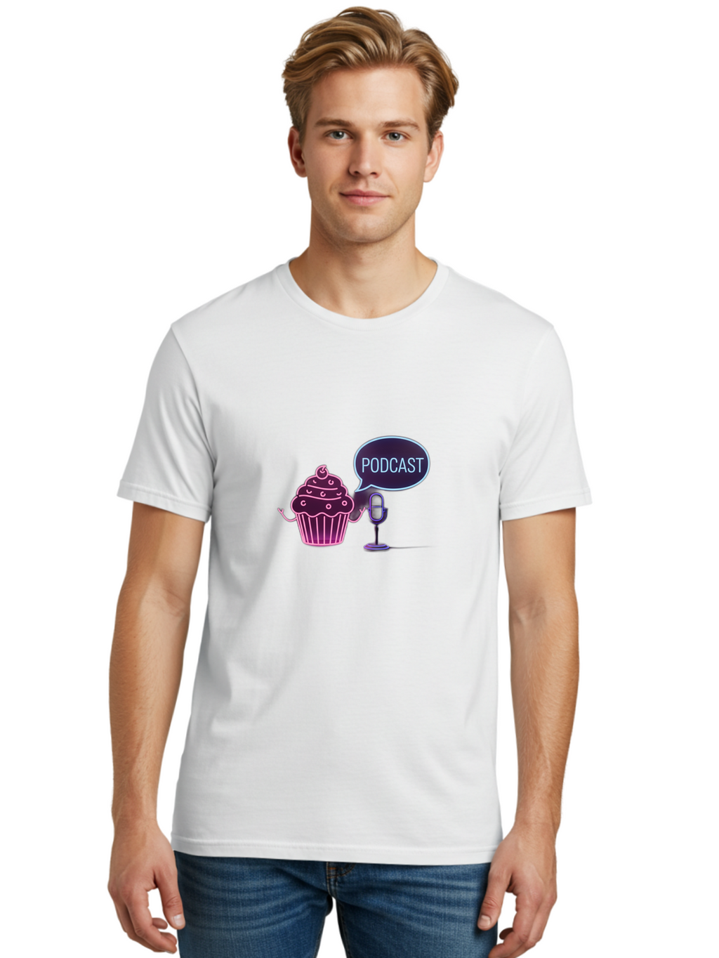 Podcast-Cupcake Men'S Graphic Tee, 100% Cotton, Comfortable Casual Summer Wear, Machine Washable, Vintage Camera, Old Camera, Antique Camera, Black Camera, Classic Photography, Photography Equipment, Nostalgic Device, Film Camera, Camera Art Bai230