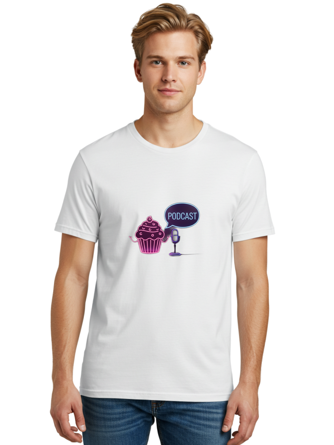 Podcast-Cupcake Men'S Graphic Tee, 100% Cotton, Comfortable Casual Summer Wear, Machine Washable, Vintage Camera, Old Camera, Antique Camera, Black Camera, Classic Photography, Photography Equipment, Nostalgic Device, Film Camera, Camera Art Bai230