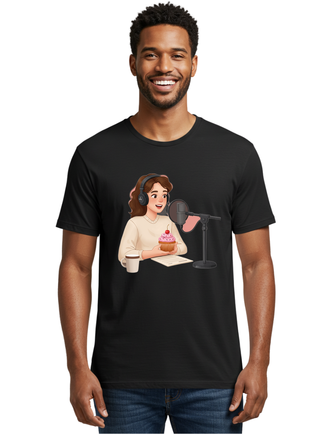 Podcast-Host-Cupcake Men'S Graphic Tee, 100% Cotton, Comfortable Casual Summer Wear, Machine Washable, Vintage Camera, Old Camera, Antique Camera, Black Camera, Classic Photography, Photography Equipment, Nostalgic Device, Film Camera, Bai231
