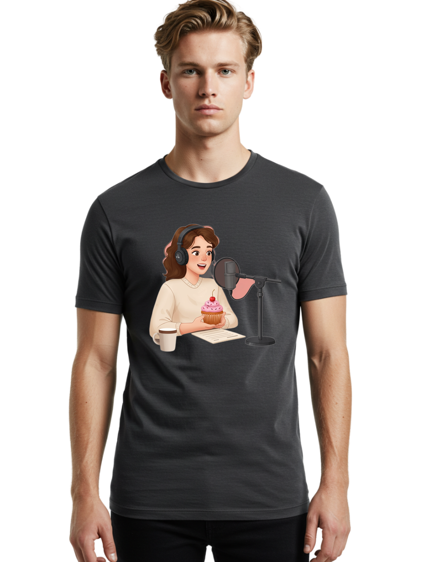 Podcast-Host-Cupcake Men'S Graphic Tee, 100% Cotton, Comfortable Casual Summer Wear, Machine Washable, Vintage Camera, Old Camera, Antique Camera, Black Camera, Classic Photography, Photography Equipment, Nostalgic Device, Film Camera, Bai231