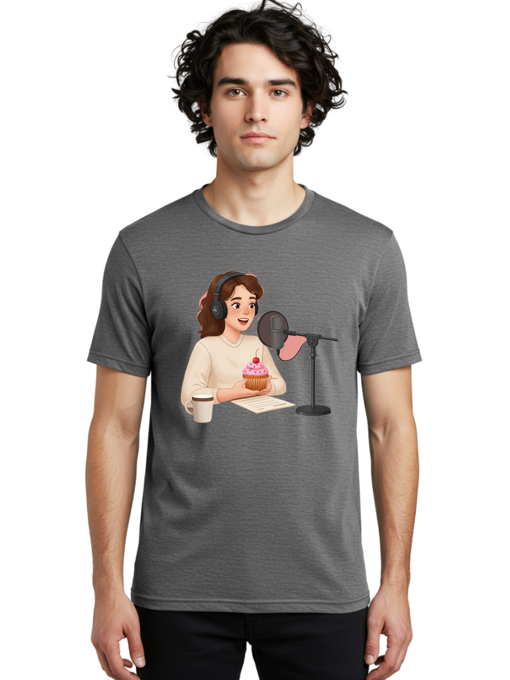 Podcast-Host-Cupcake Men'S Graphic Tee, 100% Cotton, Comfortable Casual Summer Wear, Machine Washable, Vintage Camera, Old Camera, Antique Camera, Black Camera, Classic Photography, Photography Equipment, Nostalgic Device, Film Camera, Bai231