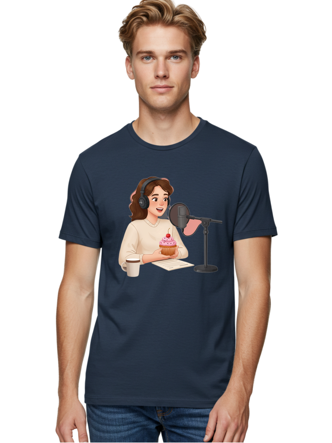 Podcast-Host-Cupcake Men'S Graphic Tee, 100% Cotton, Comfortable Casual Summer Wear, Machine Washable, Vintage Camera, Old Camera, Antique Camera, Black Camera, Classic Photography, Photography Equipment, Nostalgic Device, Film Camera, Bai231