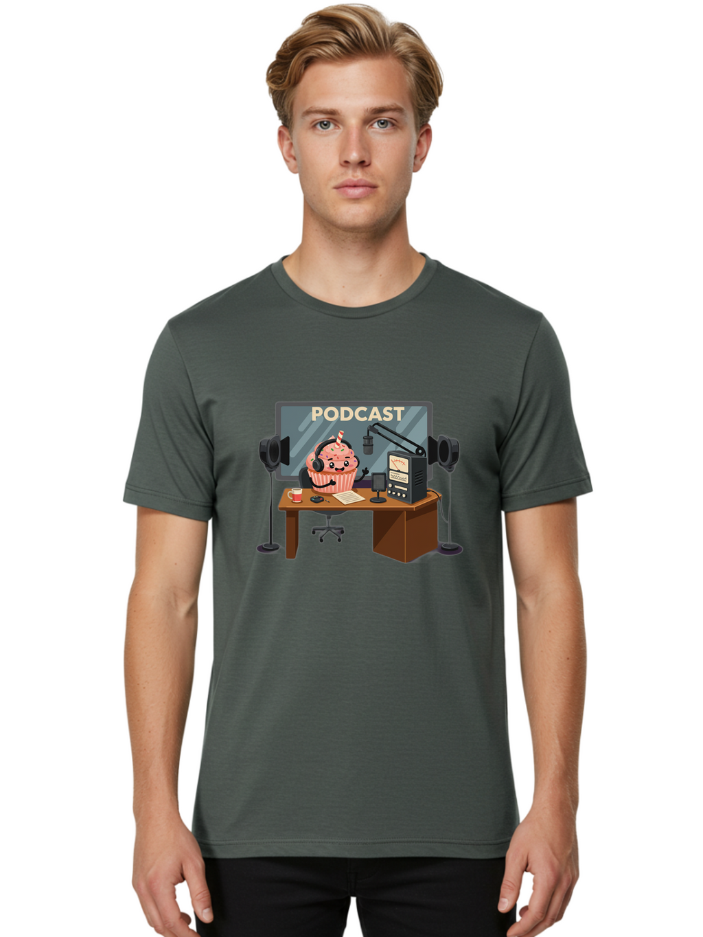 Podcast Men'S Graphic Tee, 100% Cotton, Comfortable Casual Summer Wear, Machine Washable, Vintage Camera, Old Camera, Antique Camera, Black Camera, Classic Photography, Photography Equipment, Nostalgic Device, Film Camera, Camera Art Bai232