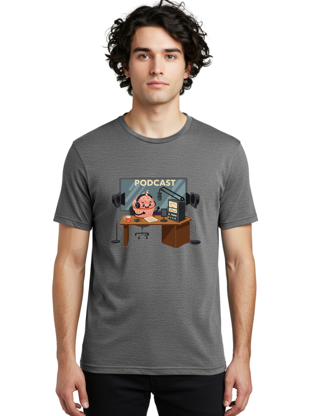 Podcast Men'S Graphic Tee, 100% Cotton, Comfortable Casual Summer Wear, Machine Washable, Vintage Camera, Old Camera, Antique Camera, Black Camera, Classic Photography, Photography Equipment, Nostalgic Device, Film Camera, Camera Art Bai232