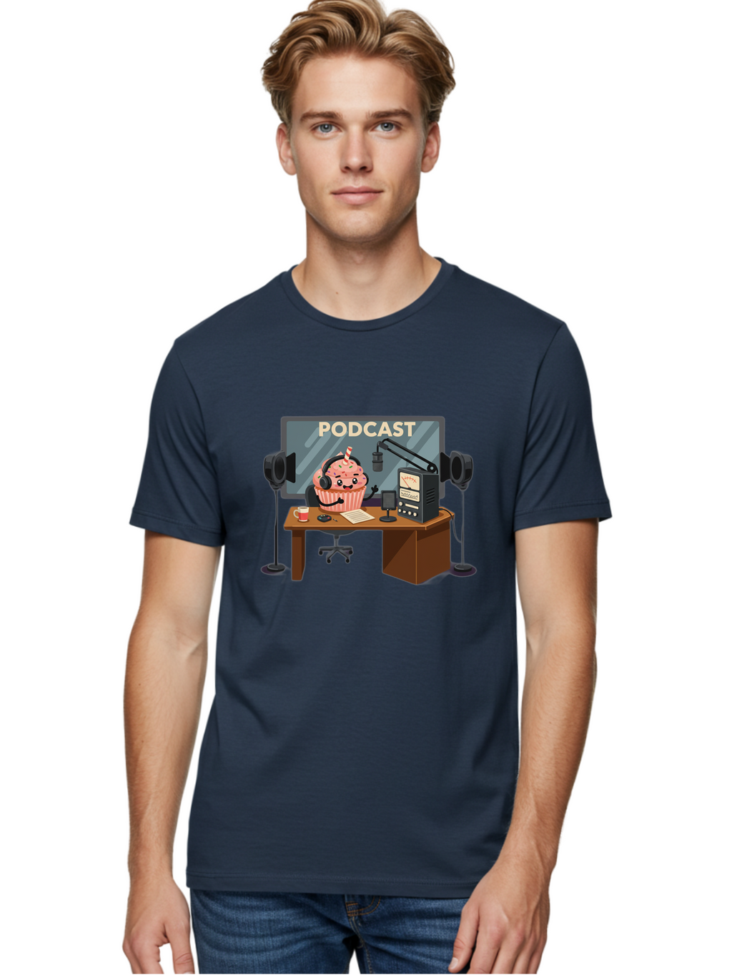 Podcast Men'S Graphic Tee, 100% Cotton, Comfortable Casual Summer Wear, Machine Washable, Vintage Camera, Old Camera, Antique Camera, Black Camera, Classic Photography, Photography Equipment, Nostalgic Device, Film Camera, Camera Art Bai232