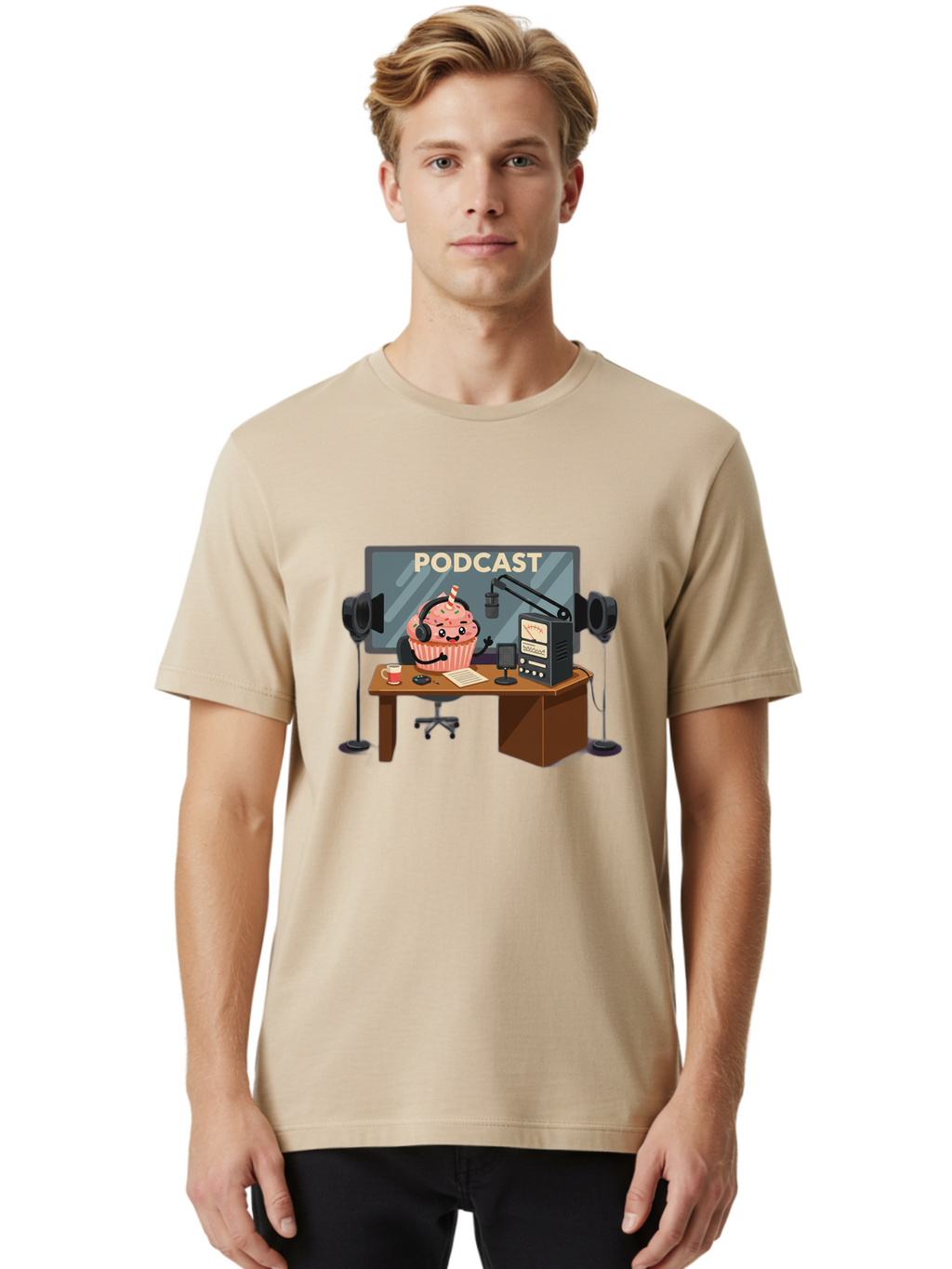 Podcast Men'S Graphic Tee, 100% Cotton, Comfortable Casual Summer Wear, Machine Washable, Vintage Camera, Old Camera, Antique Camera, Black Camera, Classic Photography, Photography Equipment, Nostalgic Device, Film Camera, Camera Art Bai232