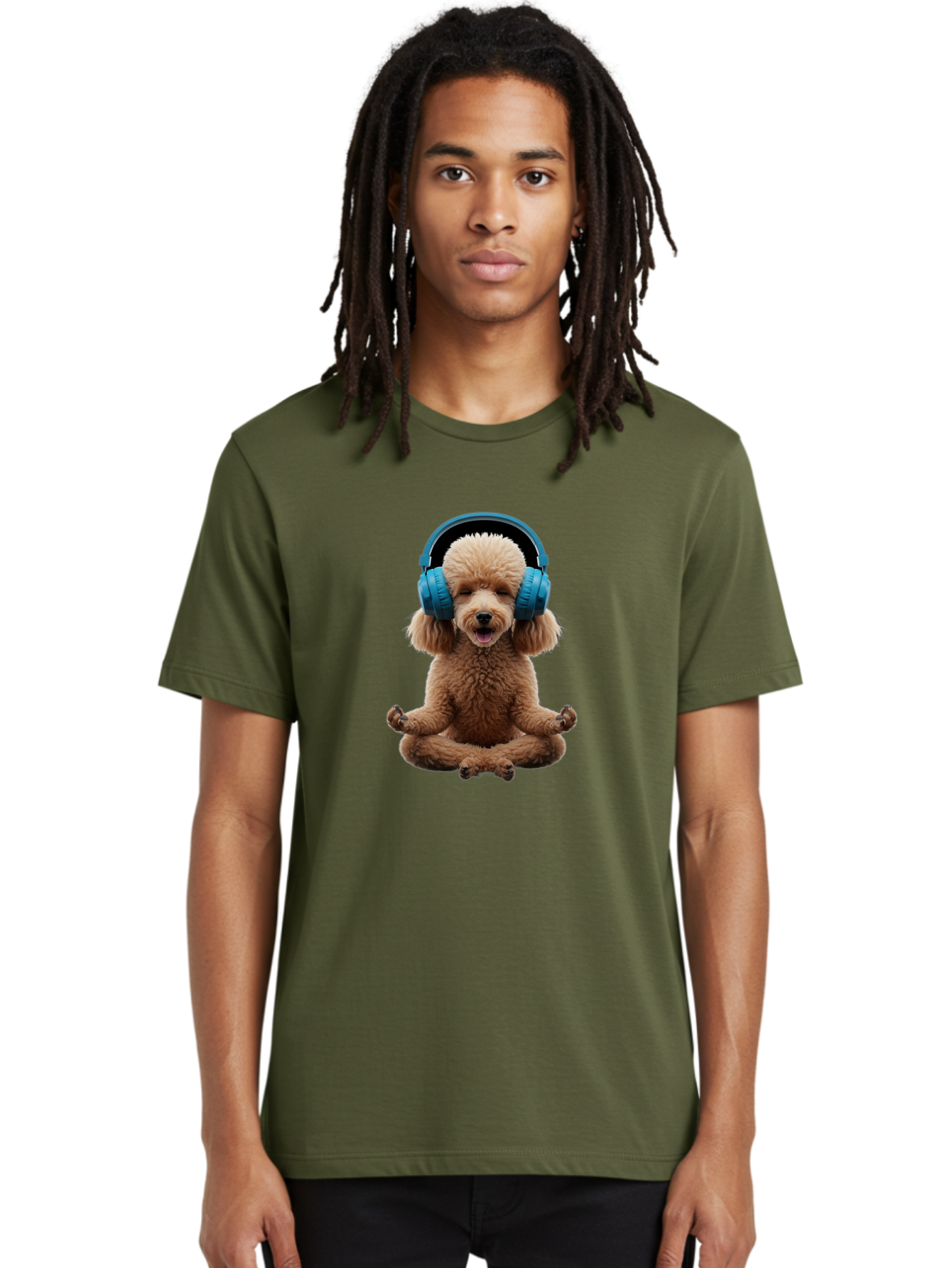 Poodle-In-Headphones Men'S Graphic Tee, 100% Cotton, Comfortable Casual Summer Wear, Machine Washable, Vintage Camera, Old Camera, Antique Camera, Black Camera, Classic Photography, Photography Equipment, Nostalgic Device, Film Camera, Bai235