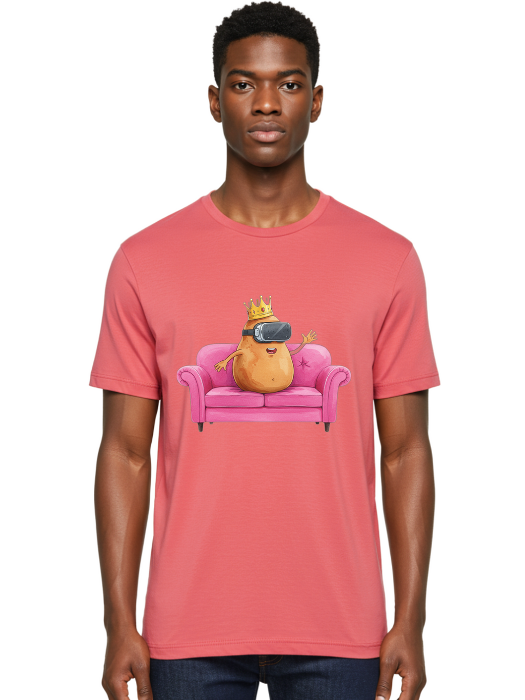 Potato-King-1 Men'S Graphic Tee, 100% Cotton, Comfortable Casual Summer Wear, Machine Washable, Vintage Camera, Old Camera, Antique Camera, Black Camera, Classic Photography, Photography Equipment, Nostalgic Device, Film Camera, Camera Art Bai236
