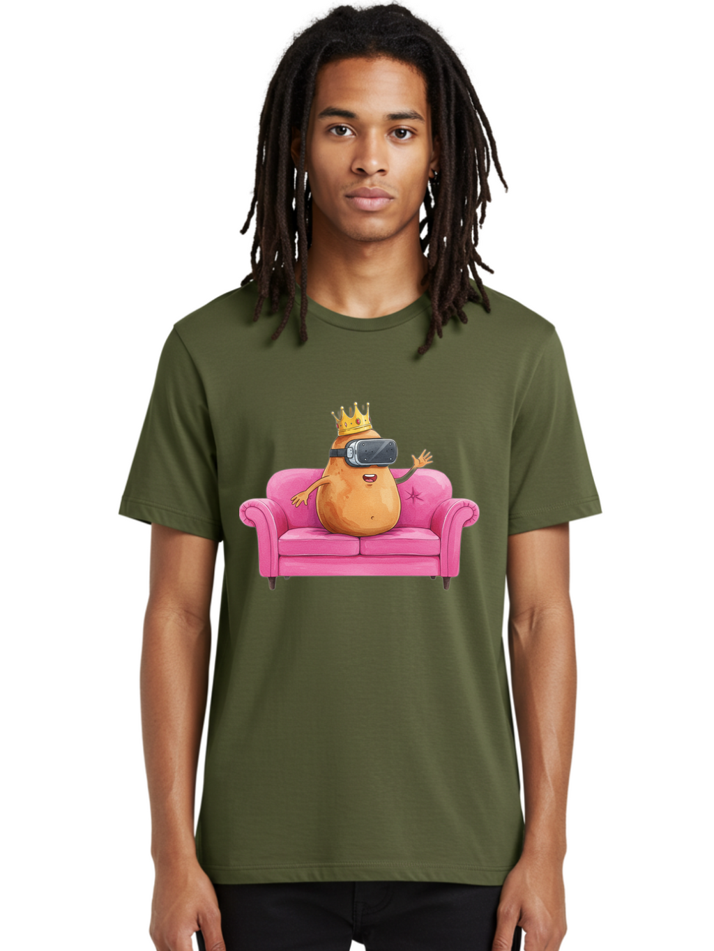 Potato-King-1 Men'S Graphic Tee, 100% Cotton, Comfortable Casual Summer Wear, Machine Washable, Vintage Camera, Old Camera, Antique Camera, Black Camera, Classic Photography, Photography Equipment, Nostalgic Device, Film Camera, Camera Art Bai236