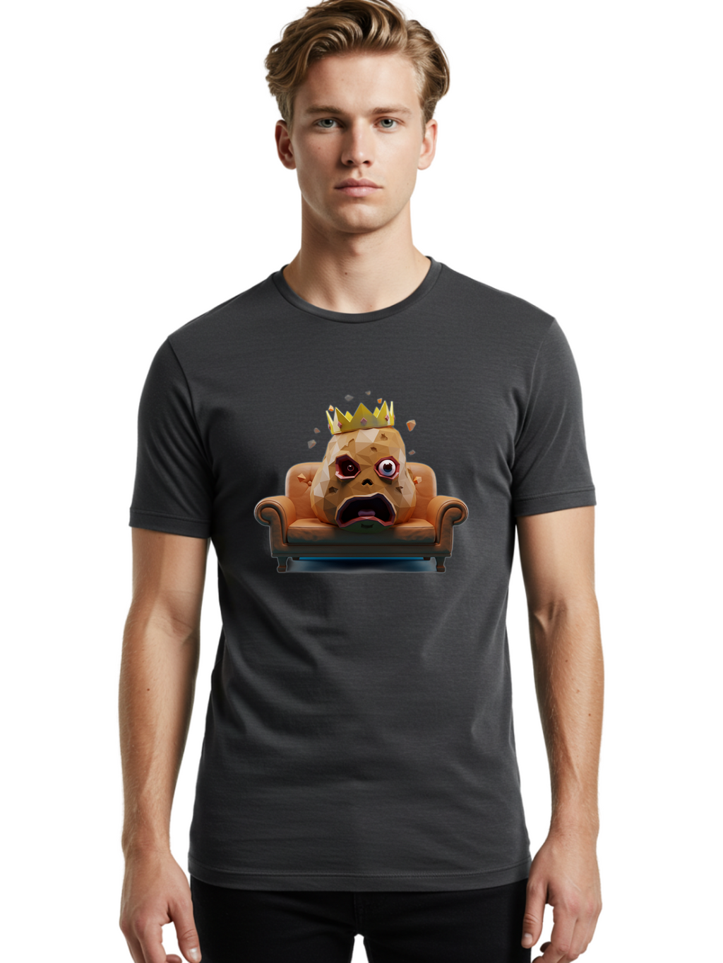 Potato-King-10 Men'S Graphic Tee, 100% Cotton, Comfortable Casual Summer Wear, Machine Washable, Vintage Camera, Old Camera, Antique Camera, Black Camera, Classic Photography, Photography Equipment, Nostalgic Device, Film Camera, Camera Art Bai237