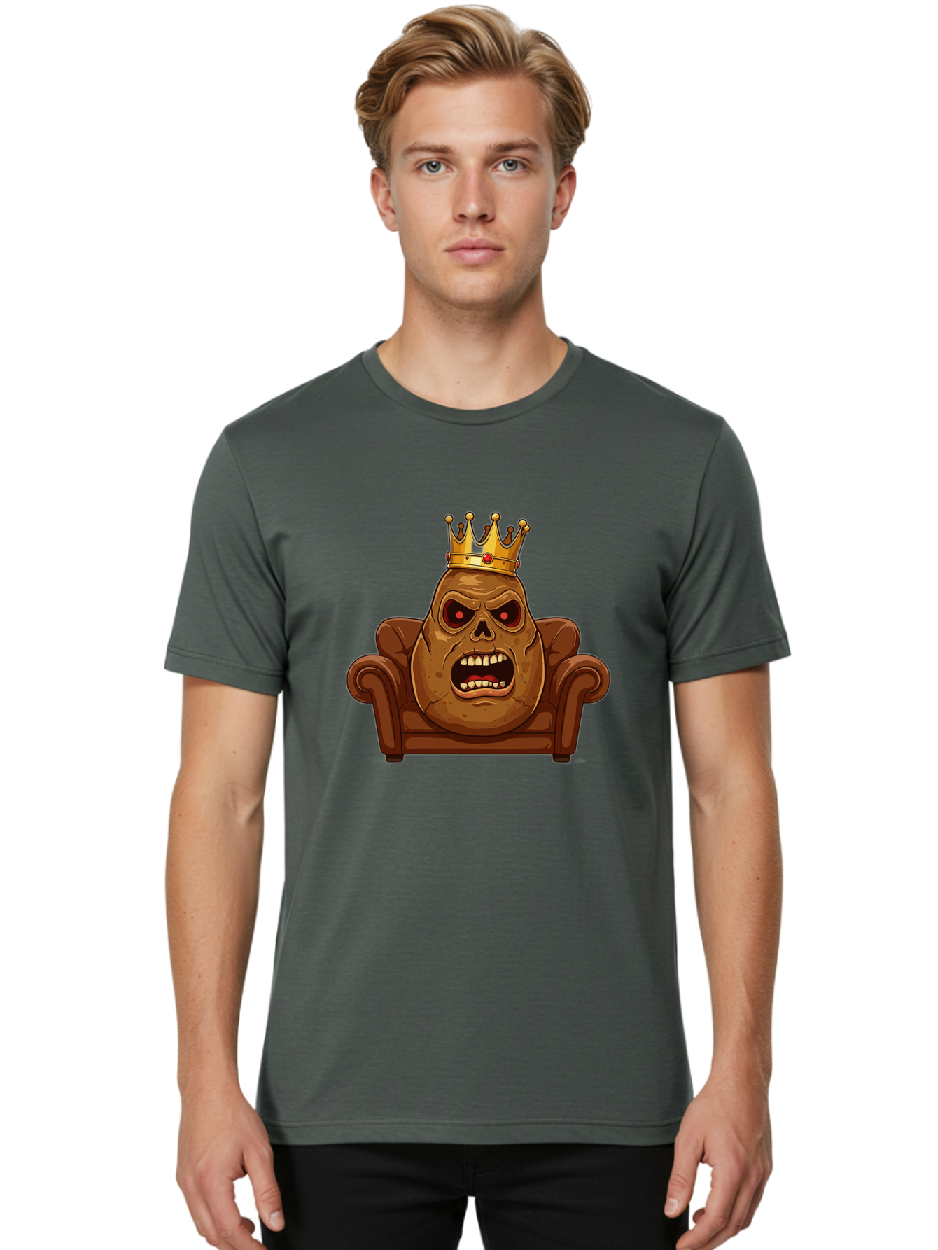 Potato-King-12 Men'S Graphic Tee, 100% Cotton, Comfortable Casual Summer Wear, Machine Washable, Vintage Camera, Old Camera, Antique Camera, Black Camera, Classic Photography, Photography Equipment, Nostalgic Device, Film Camera, Camera Art Bai239