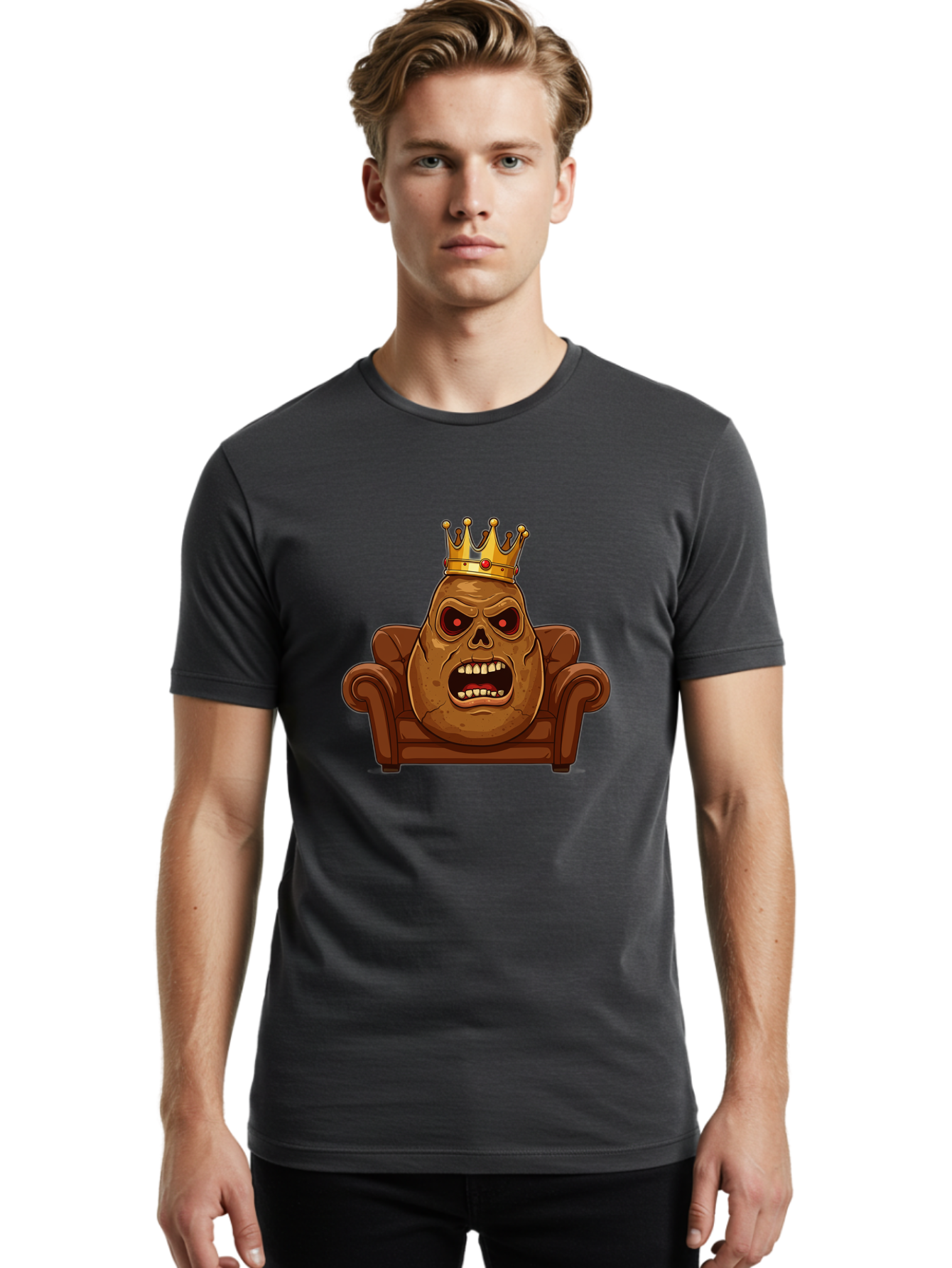 Potato-King-12 Men'S Graphic Tee, 100% Cotton, Comfortable Casual Summer Wear, Machine Washable, Vintage Camera, Old Camera, Antique Camera, Black Camera, Classic Photography, Photography Equipment, Nostalgic Device, Film Camera, Camera Art Bai239