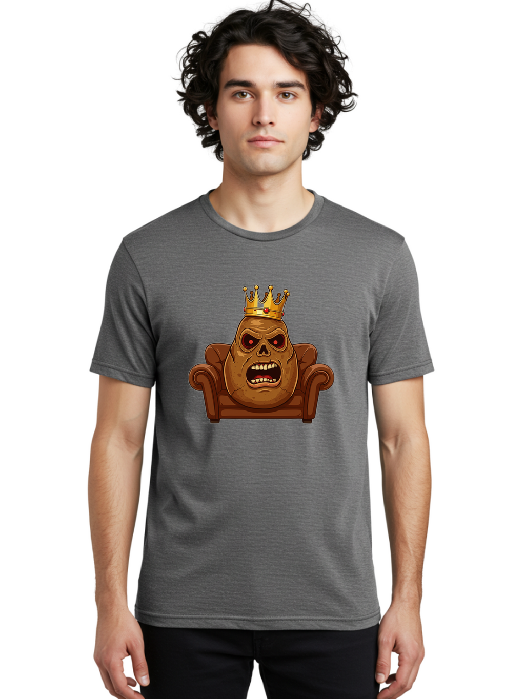 Potato-King-12 Men'S Graphic Tee, 100% Cotton, Comfortable Casual Summer Wear, Machine Washable, Vintage Camera, Old Camera, Antique Camera, Black Camera, Classic Photography, Photography Equipment, Nostalgic Device, Film Camera, Camera Art Bai239