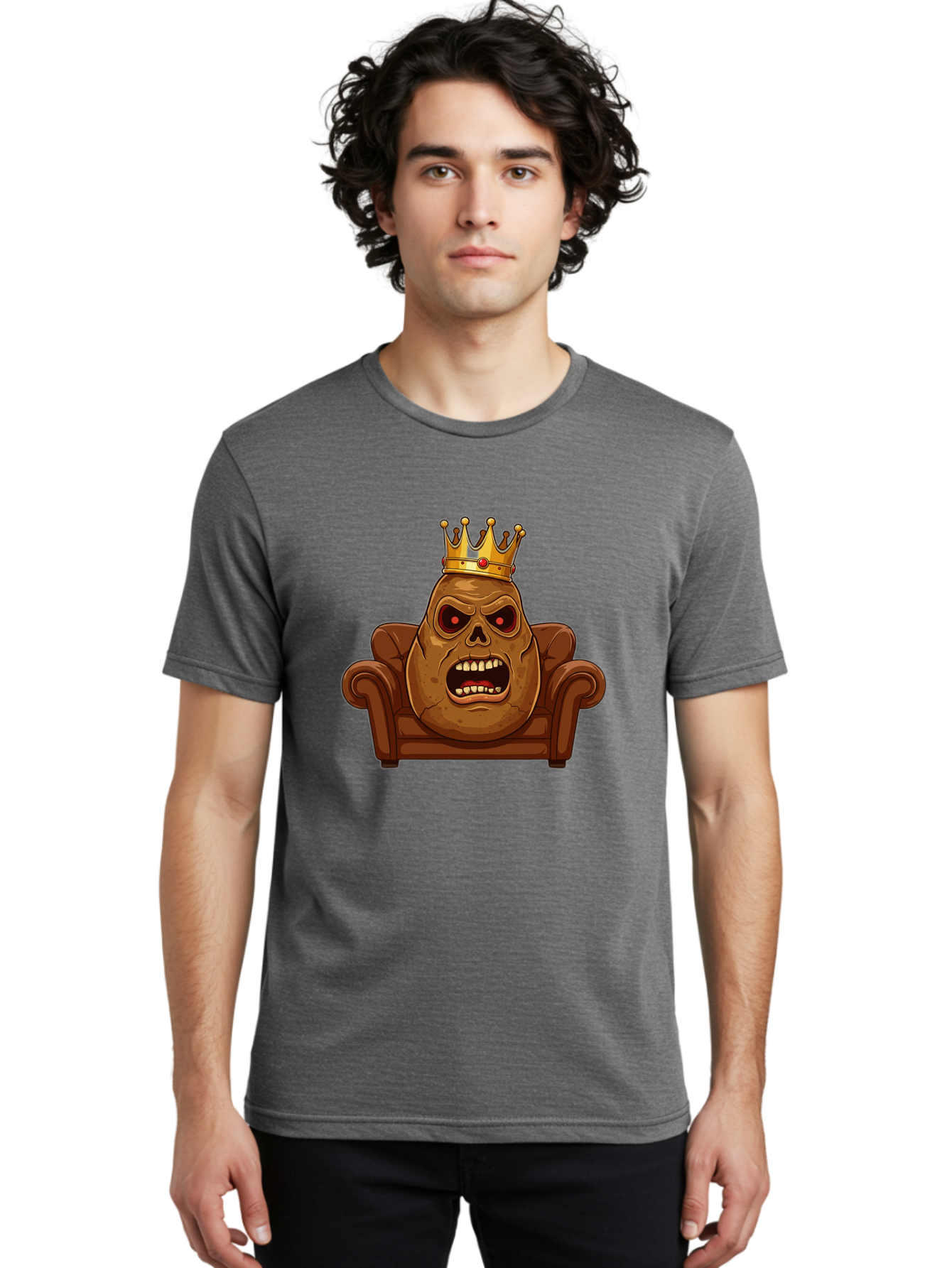Potato-King-12 Men'S Graphic Tee, 100% Cotton, Comfortable Casual Summer Wear, Machine Washable, Vintage Camera, Old Camera, Antique Camera, Black Camera, Classic Photography, Photography Equipment, Nostalgic Device, Film Camera, Camera Art Bai239
