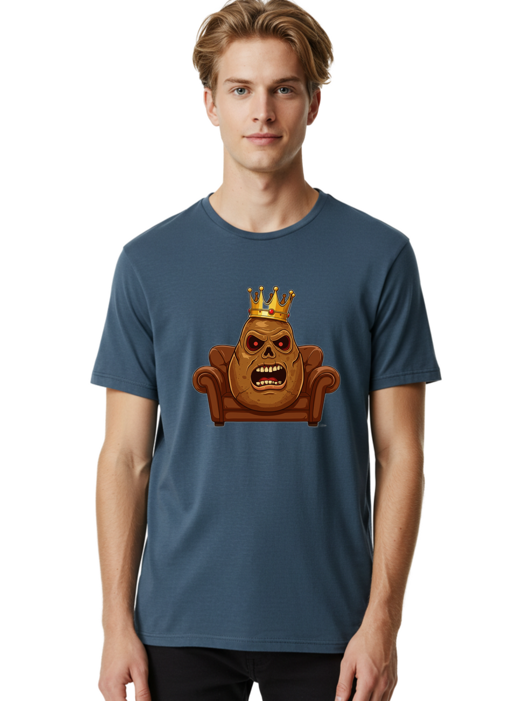 Potato-King-12 Men'S Graphic Tee, 100% Cotton, Comfortable Casual Summer Wear, Machine Washable, Vintage Camera, Old Camera, Antique Camera, Black Camera, Classic Photography, Photography Equipment, Nostalgic Device, Film Camera, Camera Art Bai239