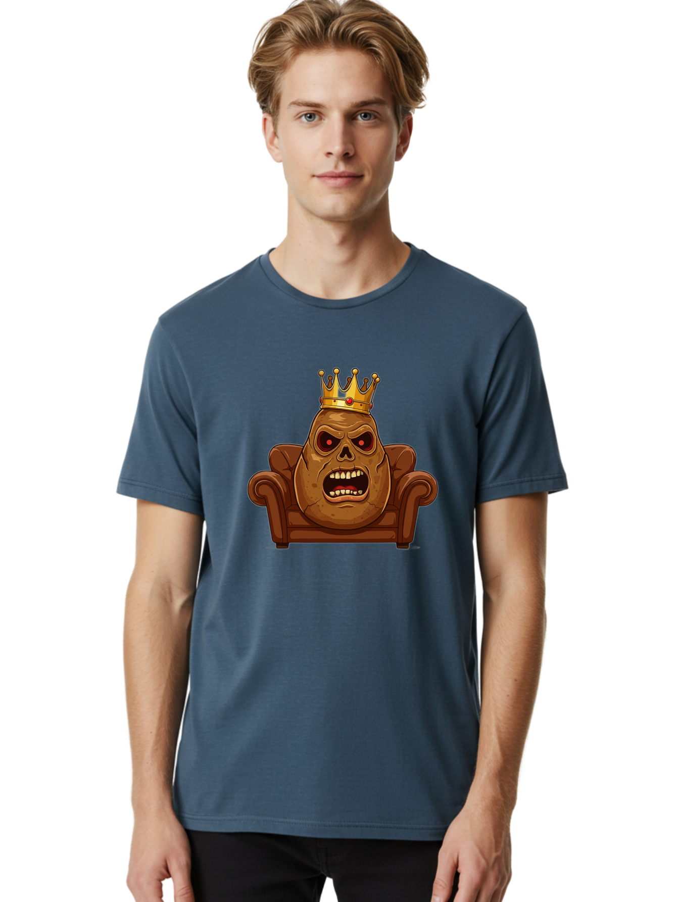 Potato-King-12 Men'S Graphic Tee, 100% Cotton, Comfortable Casual Summer Wear, Machine Washable, Vintage Camera, Old Camera, Antique Camera, Black Camera, Classic Photography, Photography Equipment, Nostalgic Device, Film Camera, Camera Art Bai239