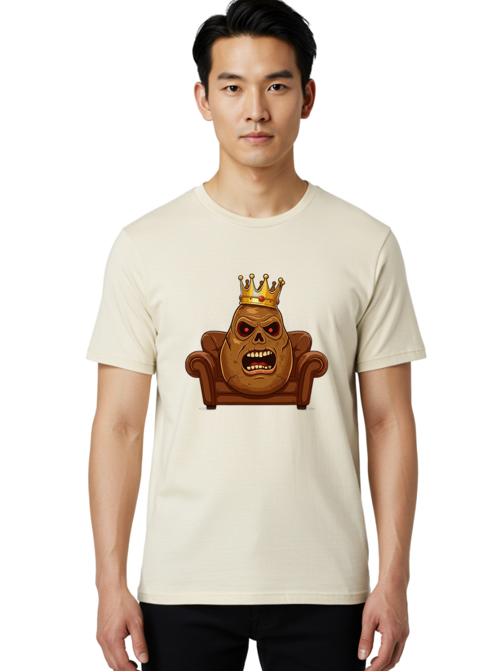 Potato-King-12 Men'S Graphic Tee, 100% Cotton, Comfortable Casual Summer Wear, Machine Washable, Vintage Camera, Old Camera, Antique Camera, Black Camera, Classic Photography, Photography Equipment, Nostalgic Device, Film Camera, Camera Art Bai239