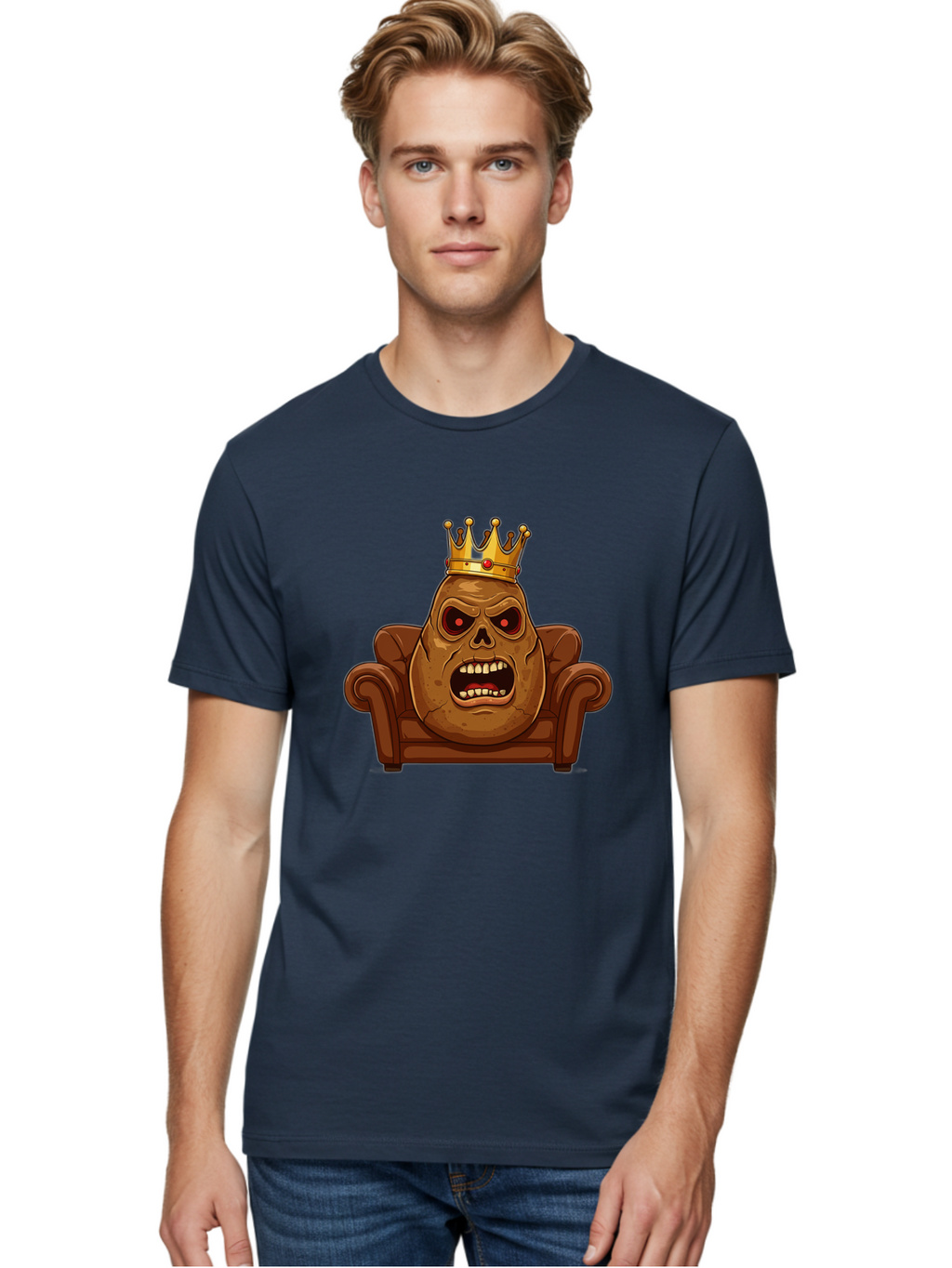 Potato-King-12 Men'S Graphic Tee, 100% Cotton, Comfortable Casual Summer Wear, Machine Washable, Vintage Camera, Old Camera, Antique Camera, Black Camera, Classic Photography, Photography Equipment, Nostalgic Device, Film Camera, Camera Art Bai239