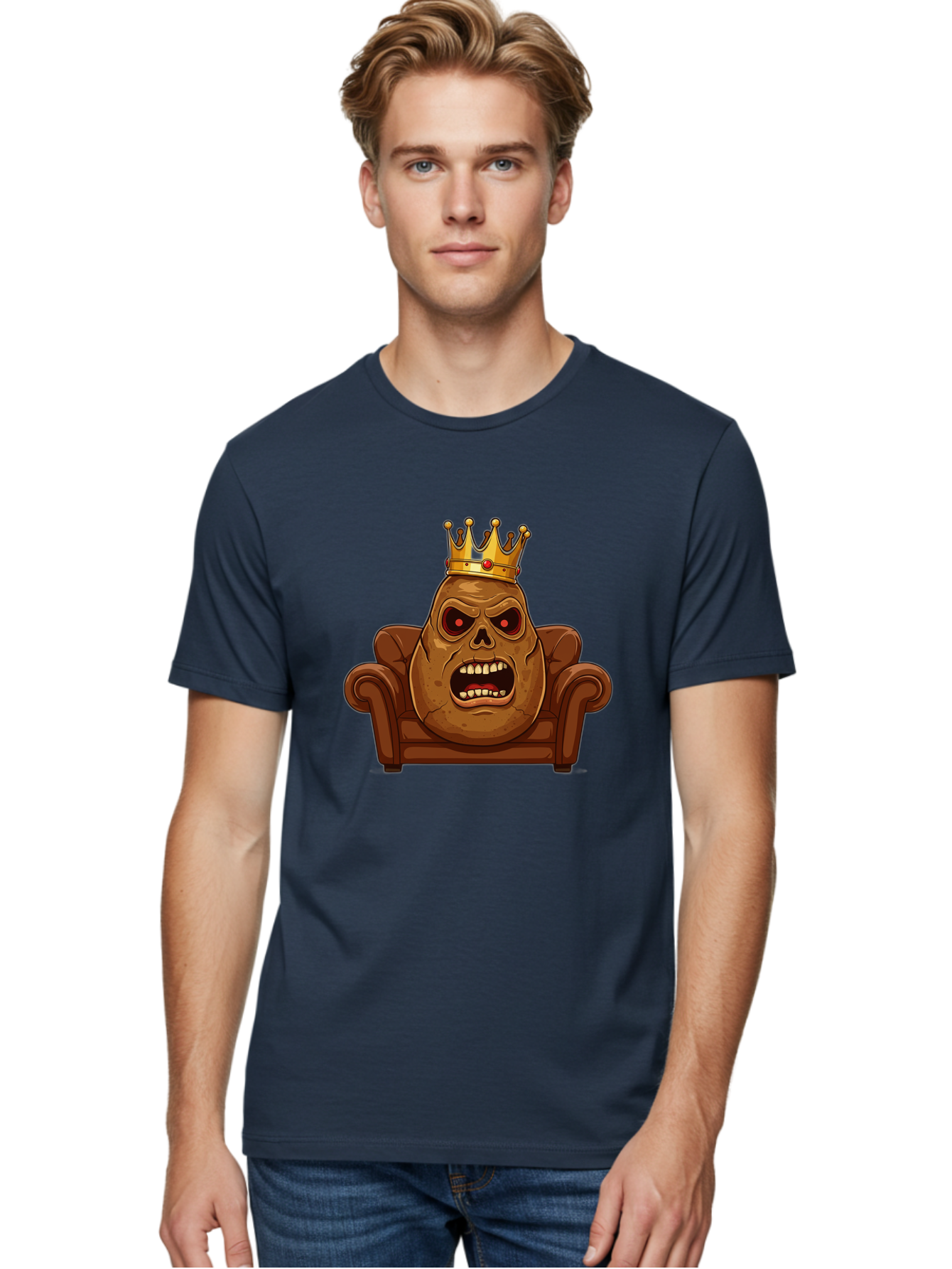 Potato-King-12 Men'S Graphic Tee, 100% Cotton, Comfortable Casual Summer Wear, Machine Washable, Vintage Camera, Old Camera, Antique Camera, Black Camera, Classic Photography, Photography Equipment, Nostalgic Device, Film Camera, Camera Art Bai239