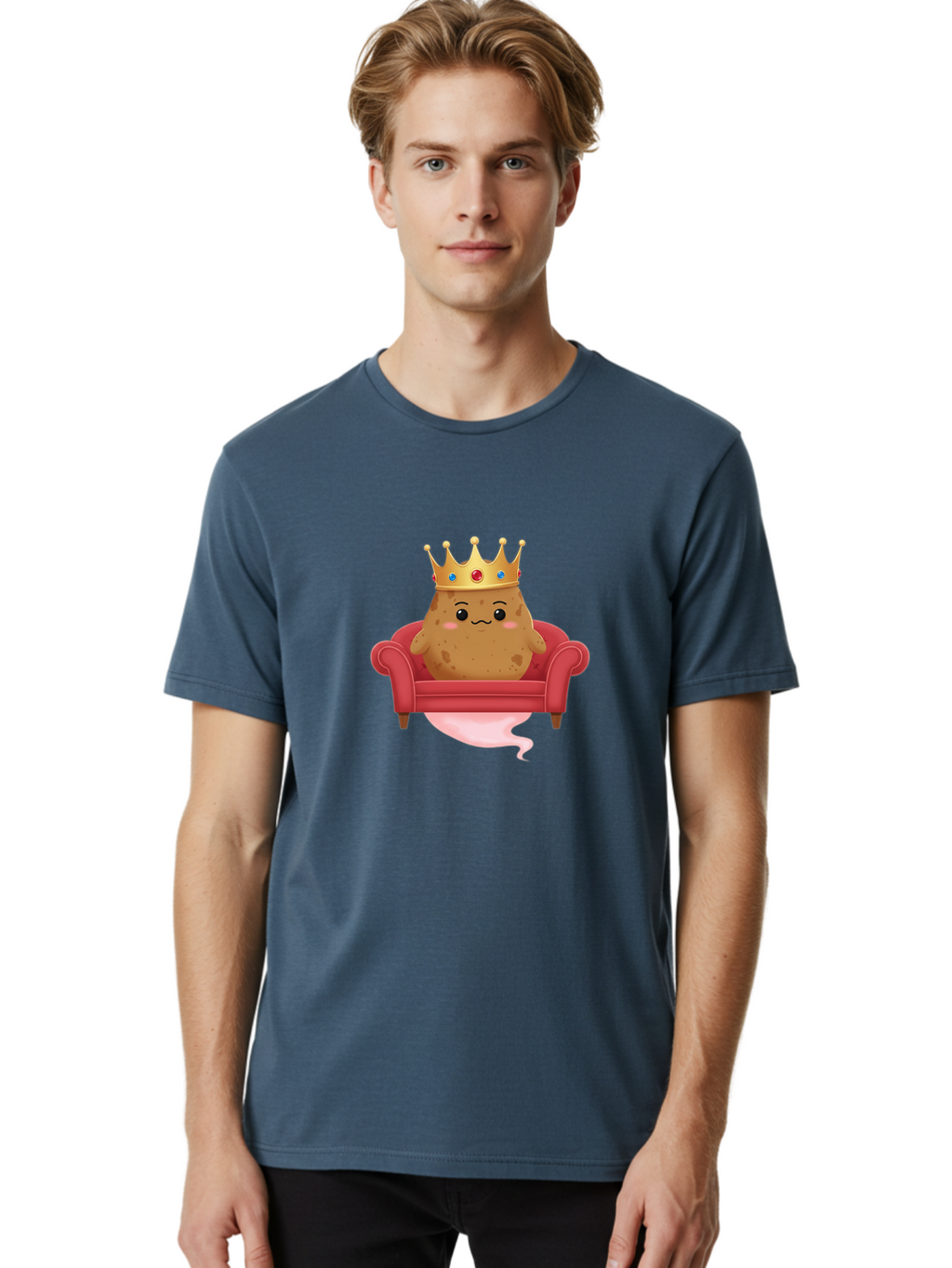 Potato-King-2 Men'S Graphic Tee, 100% Cotton, Comfortable Casual Summer Wear, Machine Washable, Vintage Camera, Old Camera, Antique Camera, Black Camera, Classic Photography, Photography Equipment, Nostalgic Device, Film Camera, Camera Art Bai240