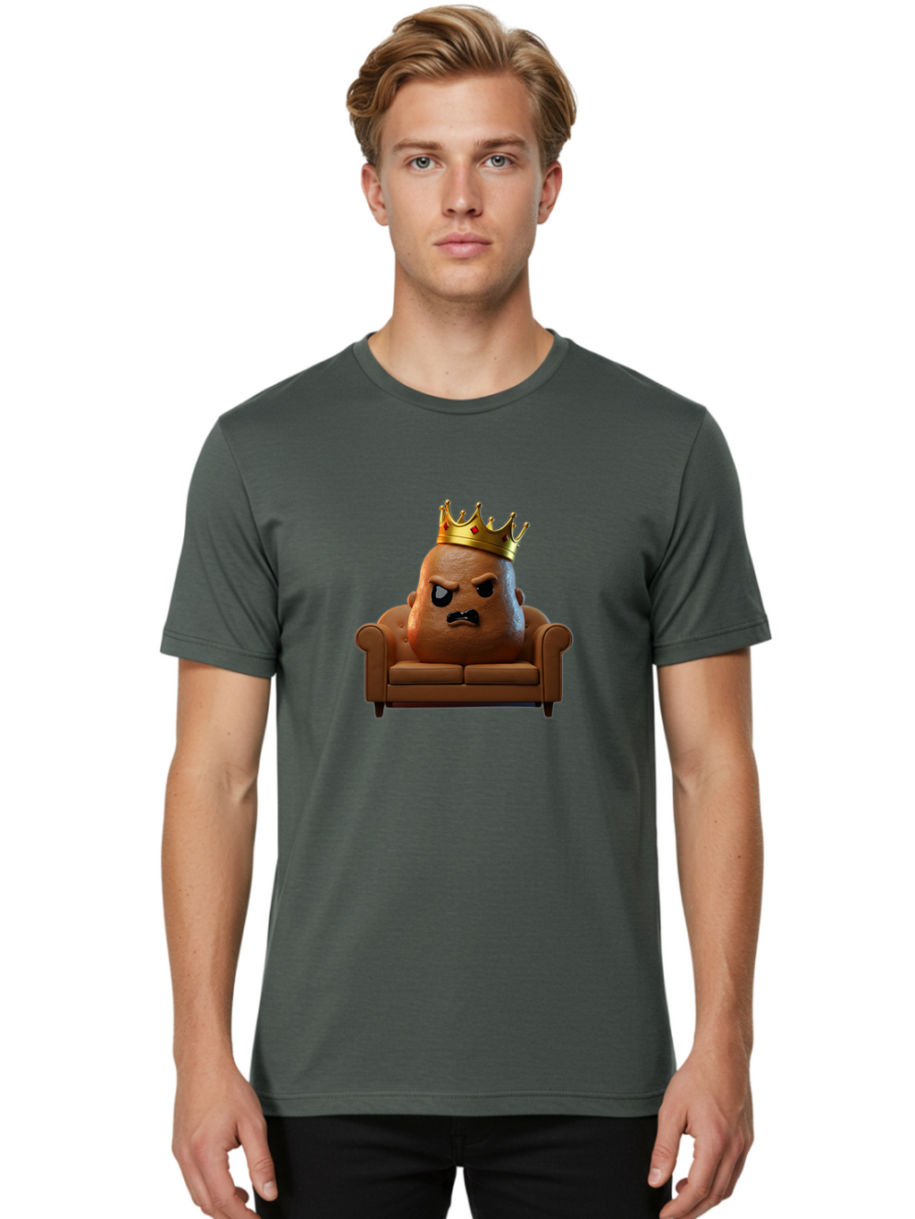 Potato-King-3 Men'S Graphic Tee, 100% Cotton, Comfortable Casual Summer Wear, Machine Washable, Vintage Camera, Old Camera, Antique Camera, Black Camera, Classic Photography, Photography Equipment, Nostalgic Device, Film Camera, Camera Art Bai241