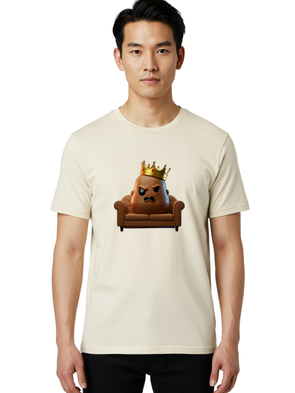 Potato-King-3 Men'S Graphic Tee, 100% Cotton, Comfortable Casual Summer Wear, Machine Washable, Vintage Camera, Old Camera, Antique Camera, Black Camera, Classic Photography, Photography Equipment, Nostalgic Device, Film Camera, Camera Art Bai241