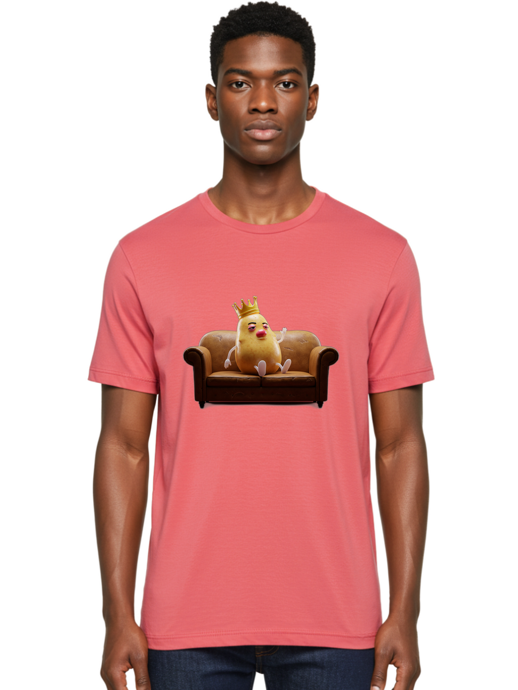 Potato-King-4 Men'S Graphic Tee, 100% Cotton, Comfortable Casual Summer Wear, Machine Washable, Vintage Camera, Old Camera, Antique Camera, Black Camera, Classic Photography, Photography Equipment, Nostalgic Device, Film Camera, Camera Art Bai242