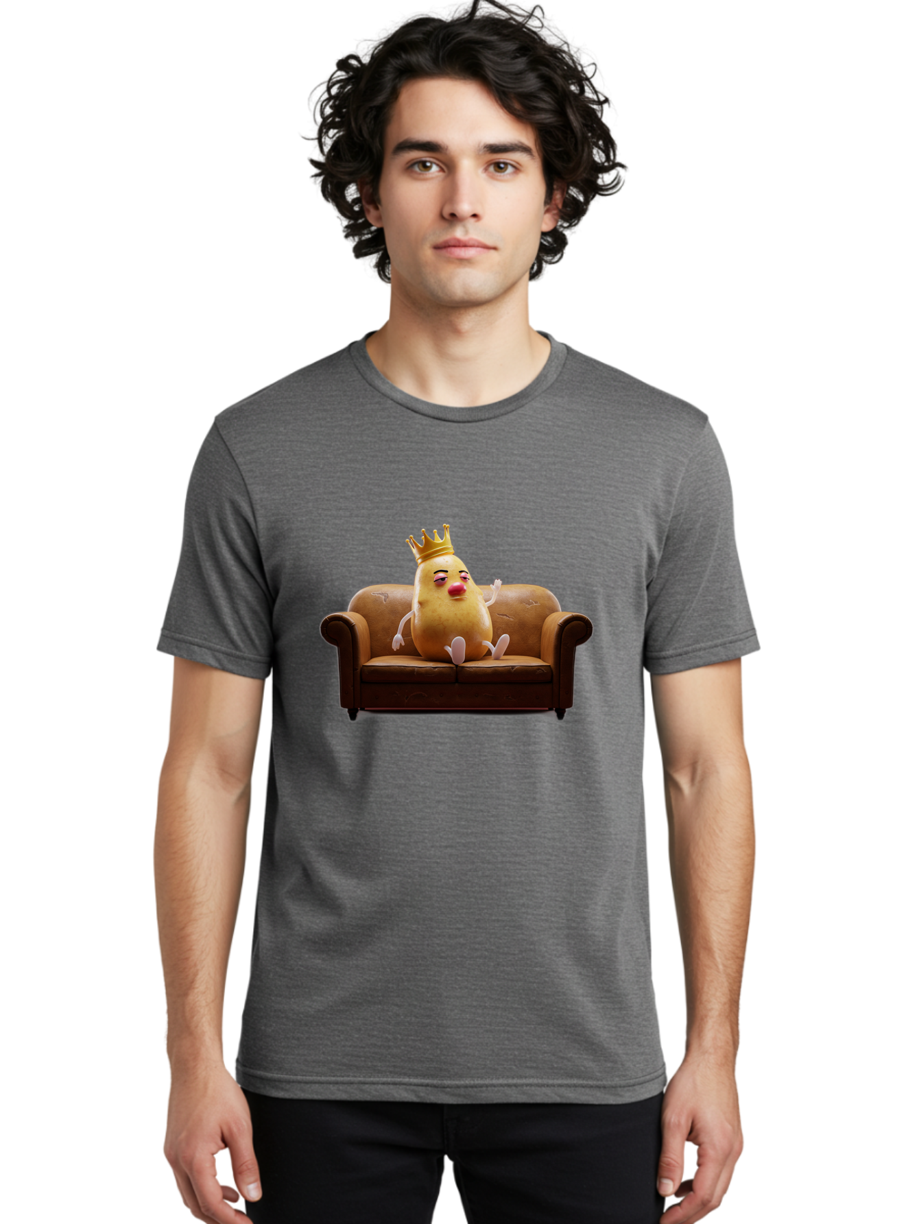 Potato-King-4 Men'S Graphic Tee, 100% Cotton, Comfortable Casual Summer Wear, Machine Washable, Vintage Camera, Old Camera, Antique Camera, Black Camera, Classic Photography, Photography Equipment, Nostalgic Device, Film Camera, Camera Art Bai242
