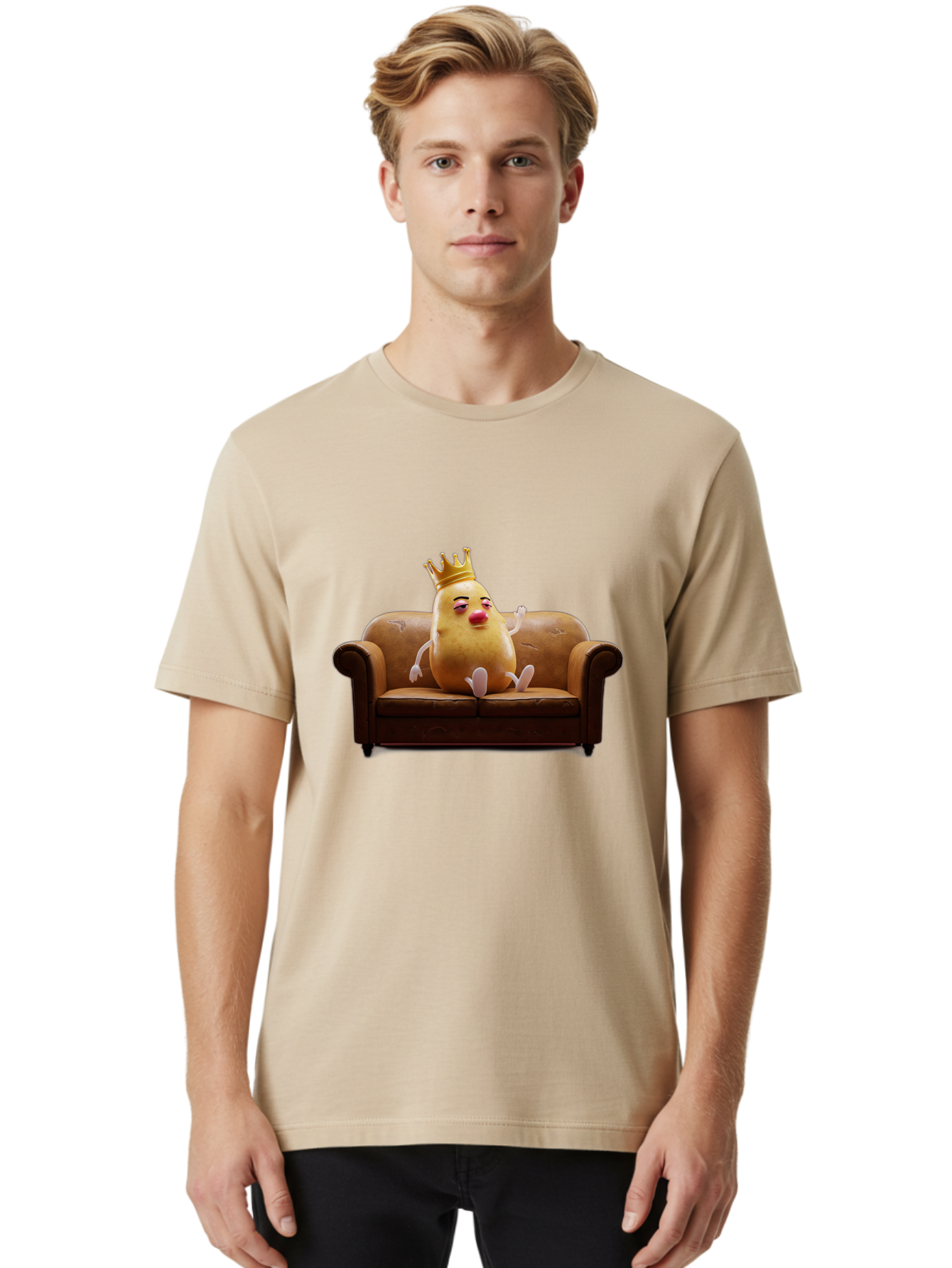 Potato-King-4 Men'S Graphic Tee, 100% Cotton, Comfortable Casual Summer Wear, Machine Washable, Vintage Camera, Old Camera, Antique Camera, Black Camera, Classic Photography, Photography Equipment, Nostalgic Device, Film Camera, Camera Art Bai242