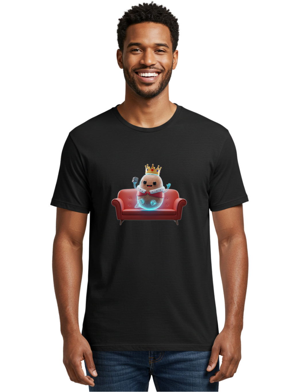 Potato-King-5 Men'S Graphic Tee, 100% Cotton, Comfortable Casual Summer Wear, Machine Washable, Vintage Camera, Old Camera, Antique Camera, Black Camera, Classic Photography, Photography Equipment, Nostalgic Device, Film Camera, Camera Art Bai243
