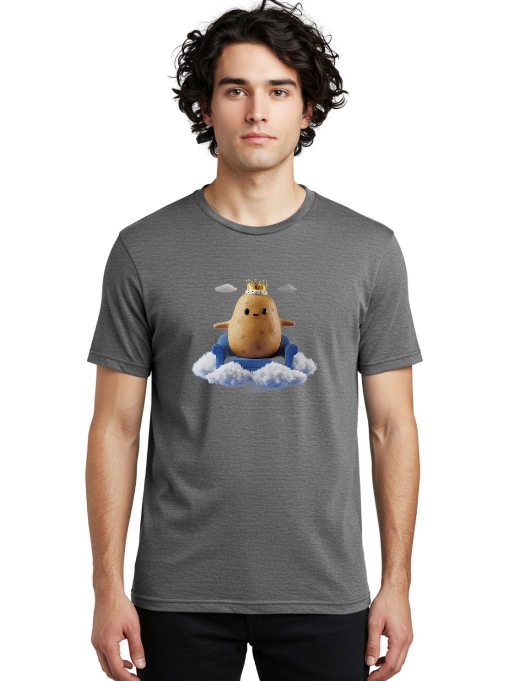 Potato-King-6 Men'S Graphic Tee, 100% Cotton, Comfortable Casual Summer Wear, Machine Washable, Vintage Camera, Old Camera, Antique Camera, Black Camera, Classic Photography, Photography Equipment, Nostalgic Device, Film Camera, Camera Art Bai244