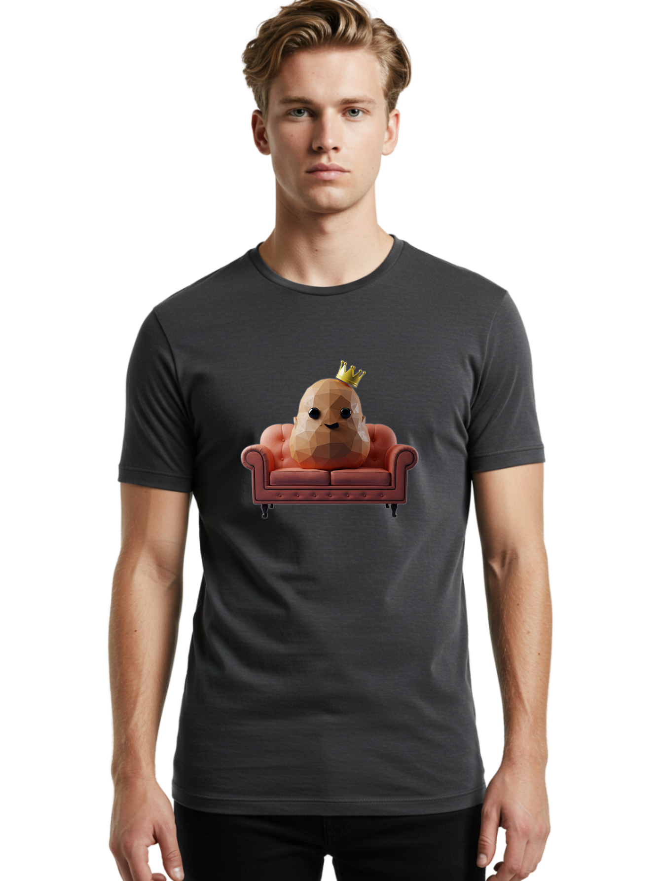 Potato-King-8 Men'S Graphic Tee, 100% Cotton, Comfortable Casual Summer Wear, Machine Washable, Vintage Camera, Old Camera, Antique Camera, Black Camera, Classic Photography, Photography Equipment, Nostalgic Device, Film Camera, Camera Art Bai246