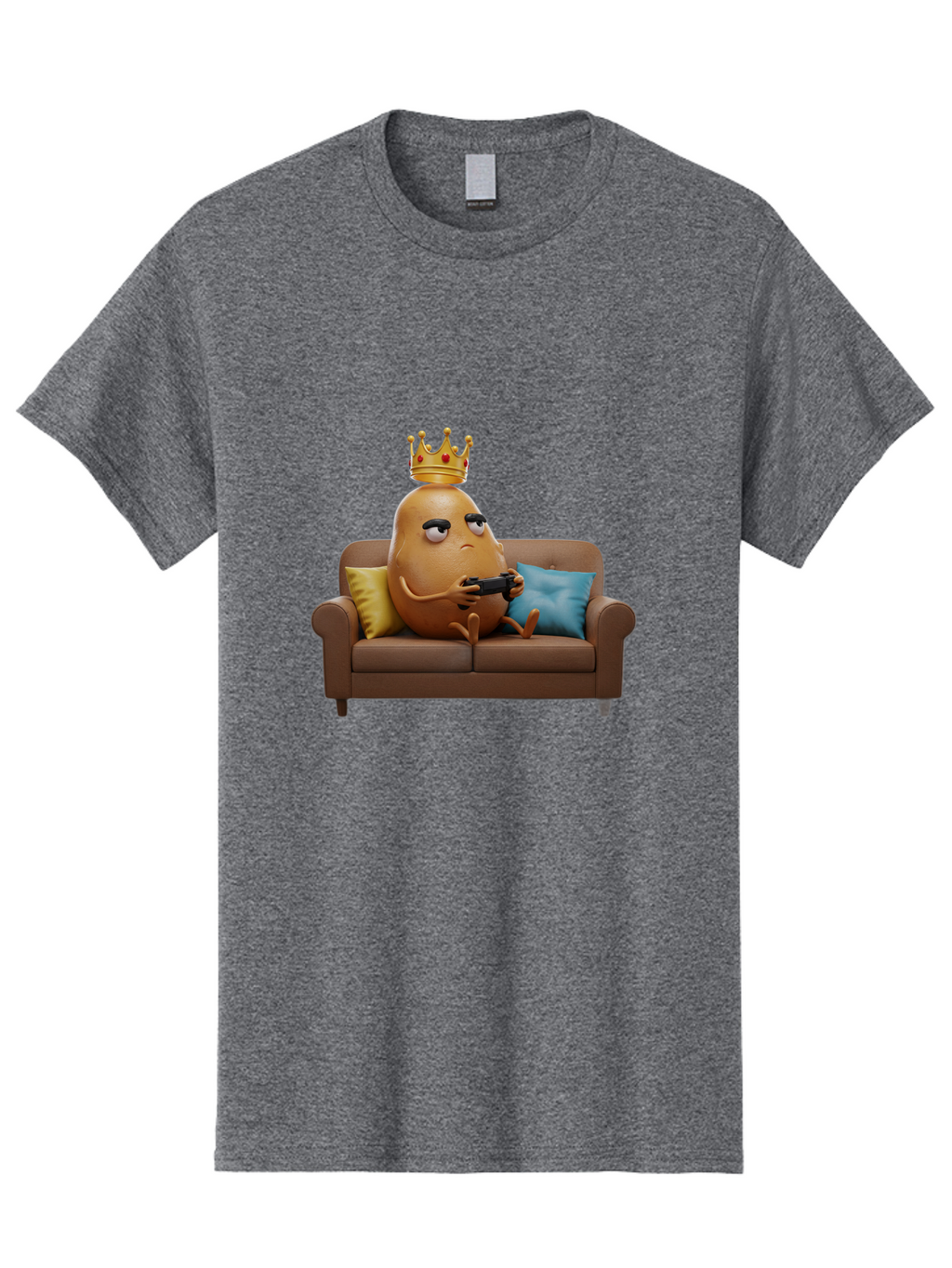 Potato-With-Crown-1 Men'S Graphic Tee, 100% Cotton, Comfortable Casual Summer Wear, Machine Washable, Vintage Camera, Old Camera, Antique Camera, Black Camera, Classic Photography, Photography Equipment, Nostalgic Device, Film Camera, Bai250
