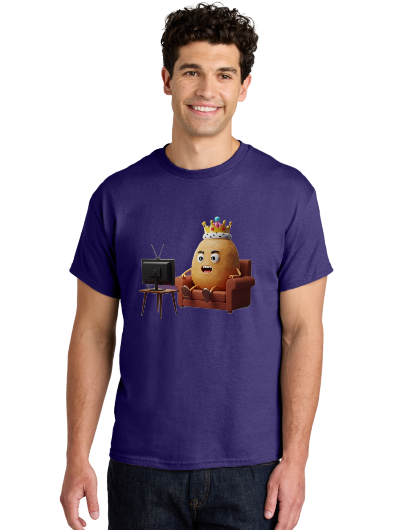 Potato-With-Crown Men'S Graphic Tee, 100% Cotton, Comfortable Casual Summer Wear, Machine Washable, Vintage Camera, Old Camera, Antique Camera, Black Camera, Classic Photography, Photography Equipment, Nostalgic Device, Film Camera, Camera Art Bai252