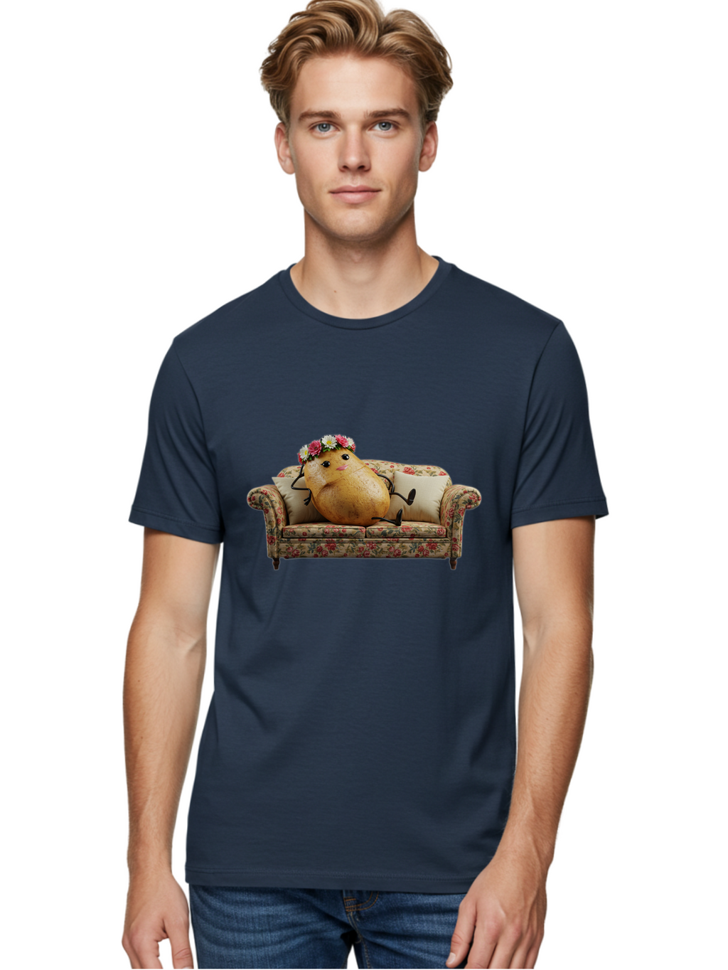 Potato-With-Flowers-On-Sofa Men'S Graphic Tee, 100% Cotton, Comfortable Casual Summer Wear, Machine Washable, Vintage Camera, Old Camera, Antique Camera, Black Camera, Classic Photography, Photography Equipment, Nostalgic Device, Film Camera, Bai253