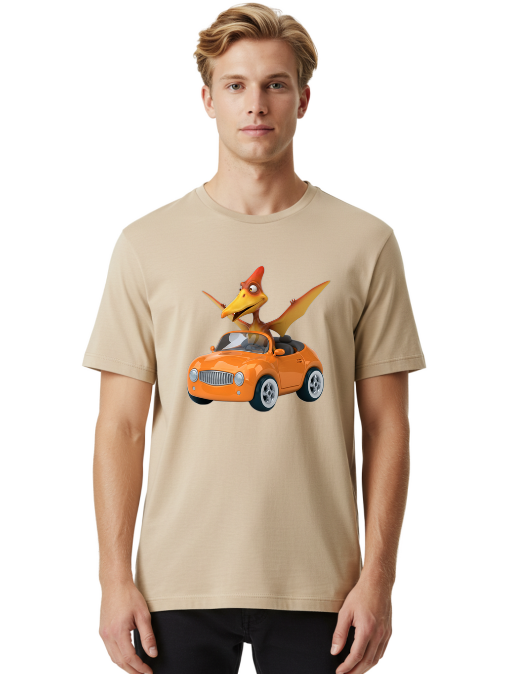 Pterodactyl-In-Orange-Convertible Men'S Graphic Tee, 100% Cotton, Comfortable Casual Summer Wear, Machine Washable, Vintage Camera, Old Camera, Antique Camera, Black Camera, Classic Photography, Photography Equipment, Nostalgic Device, Bai254