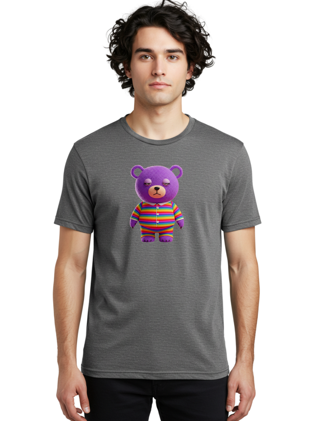 Purple-Teddy-Bear Men'S Graphic Tee, 100% Cotton, Comfortable Casual Summer Wear, Machine Washable, Vintage Camera, Old Camera, Antique Camera, Black Camera, Classic Photography, Photography Equipment, Nostalgic Device, Film Camera, Camera Art Bai263