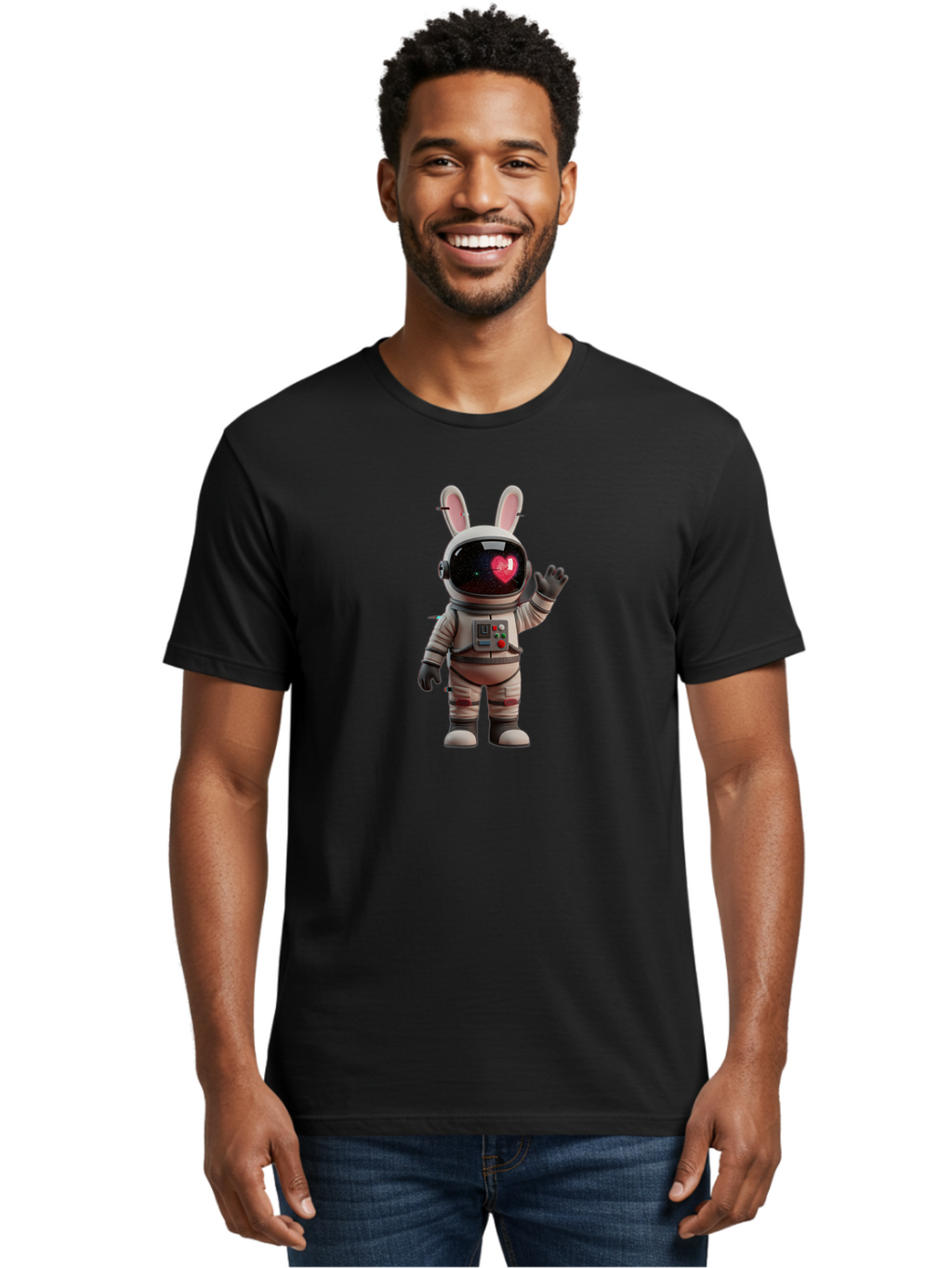 Rabbit-Astronaut-2 Men'S Graphic Tee, 100% Cotton, Comfortable Casual Summer Wear, Machine Washable, Vintage Camera, Old Camera, Antique Camera, Black Camera, Classic Photography, Photography Equipment, Nostalgic Device, Film Camera, Bai270