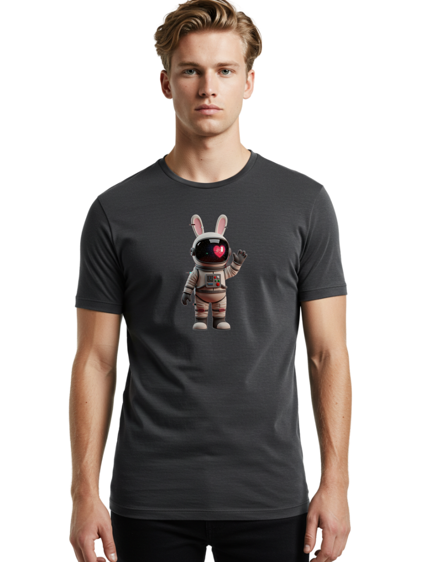 Rabbit-Astronaut-2 Men'S Graphic Tee, 100% Cotton, Comfortable Casual Summer Wear, Machine Washable, Vintage Camera, Old Camera, Antique Camera, Black Camera, Classic Photography, Photography Equipment, Nostalgic Device, Film Camera, Bai270
